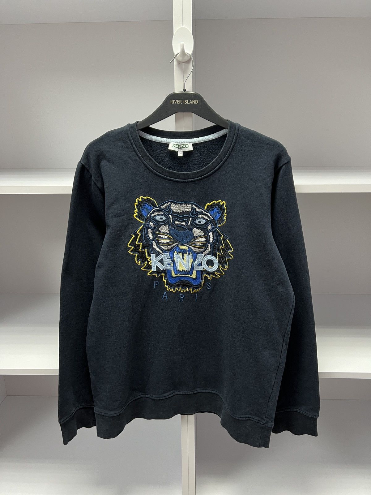 Designer × Kenzo × Vintage Vintage Kenzo Tiger Embroidered Sweatshirt Size US L / EU 52-54 / 3 - 5 Thumbnail
