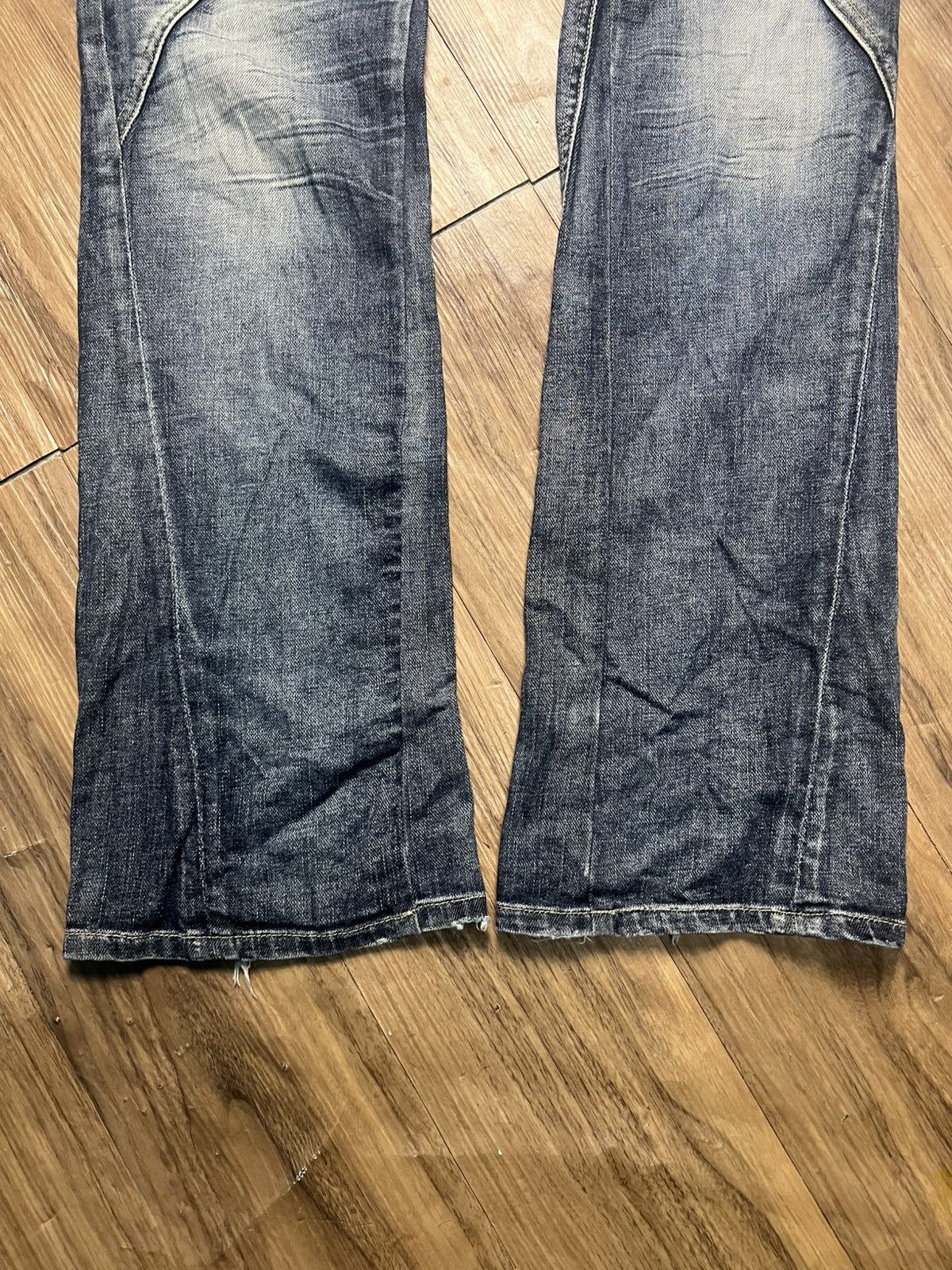Michel Klein Archive Michel Klein Homme Cyber Grunge Y2K Flare Denim (43) Size US 31 - 5 Thumbnail