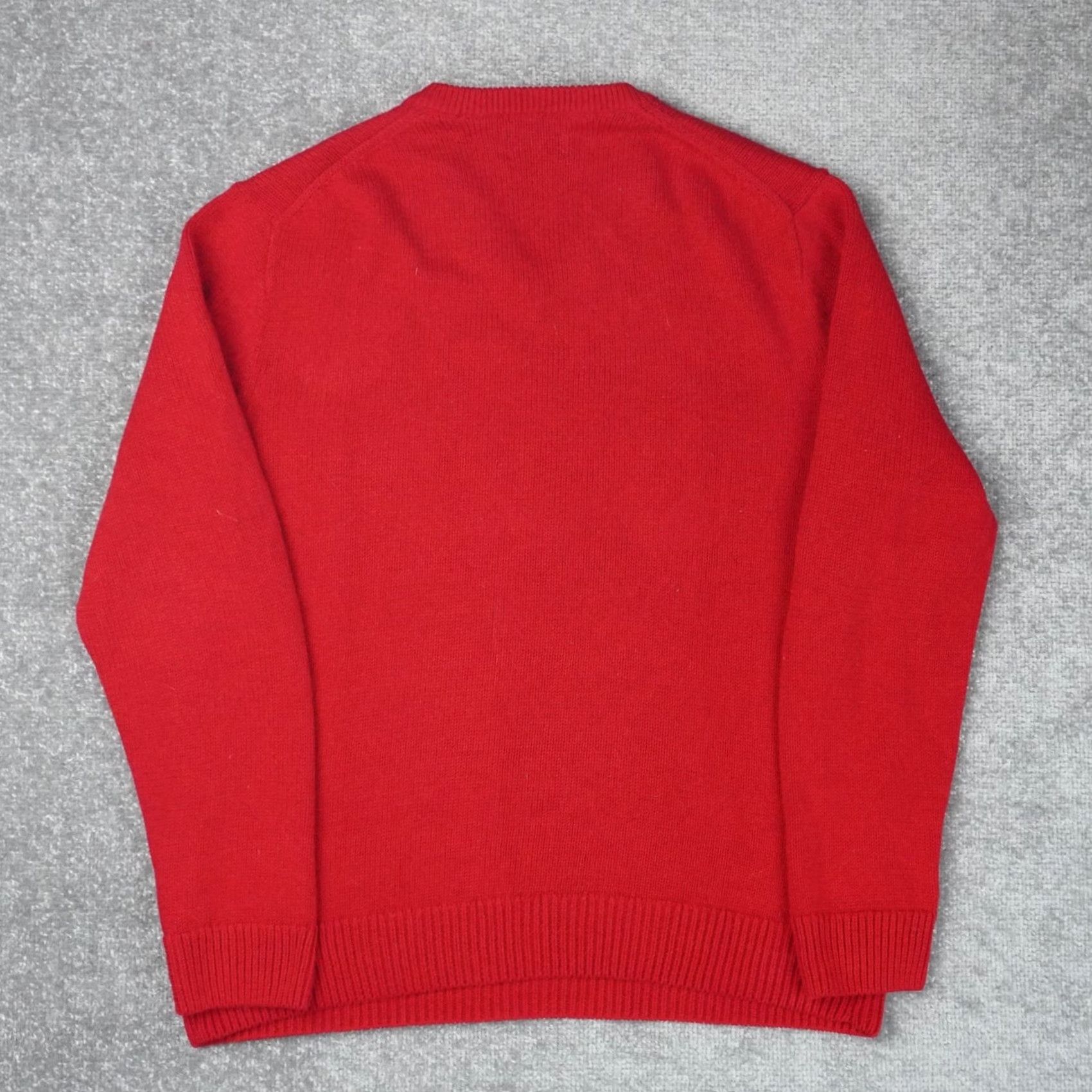 Chaps Chaps Logo Knit Mens Medium Red Long Sleeve V Neck Pullover Sweater Size US M / EU 48-50 / 2 - 2 Thumbnail