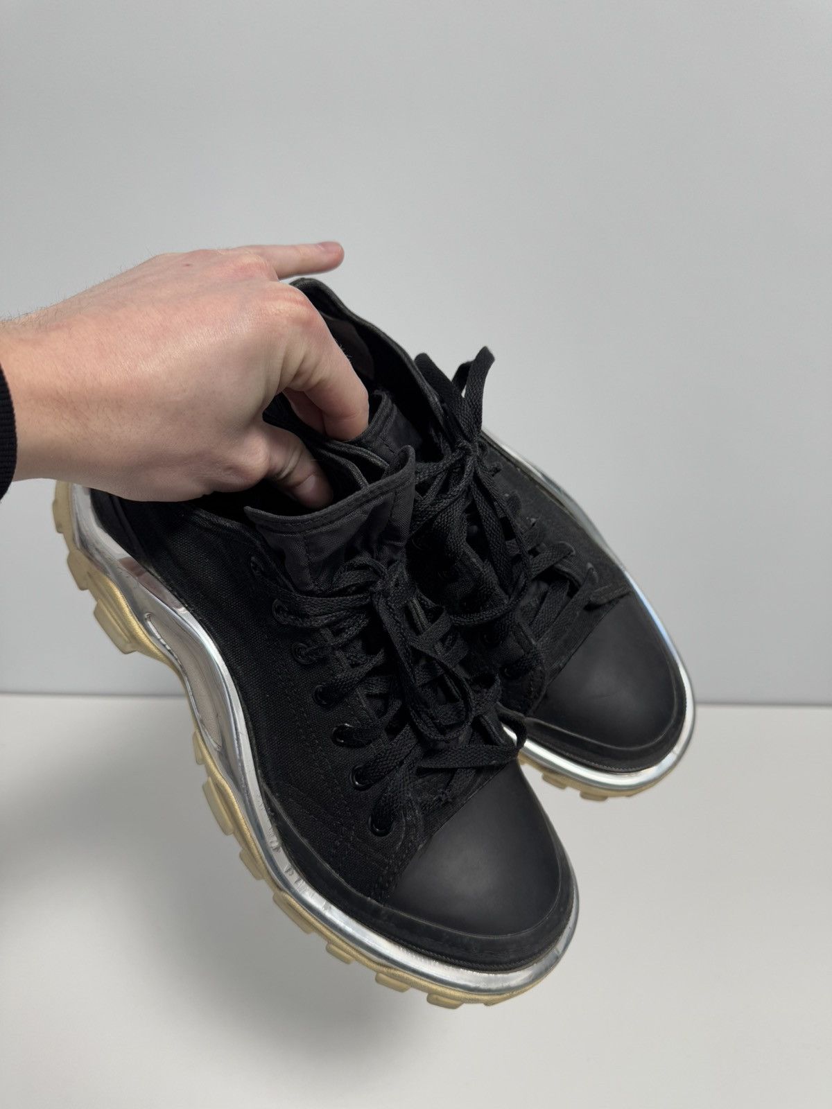 Adidas × Raf Simons Adidas X Raf Simons Rare Black Detroit Runner Low Top Size US 8 / EU 41 - 22 Thumbnail