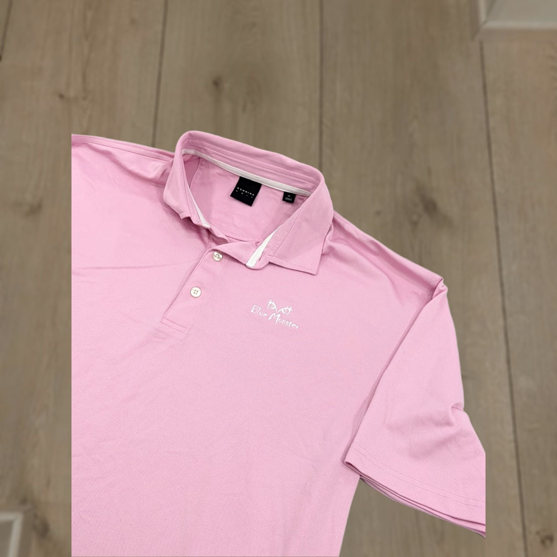Vintage Dunning Polo Shirt Mens XL Pink Collar Golf Performance Breathable All Seasons Regular Logo Buttons Size US XL / EU 56 / 4 - 1 Thumbnail