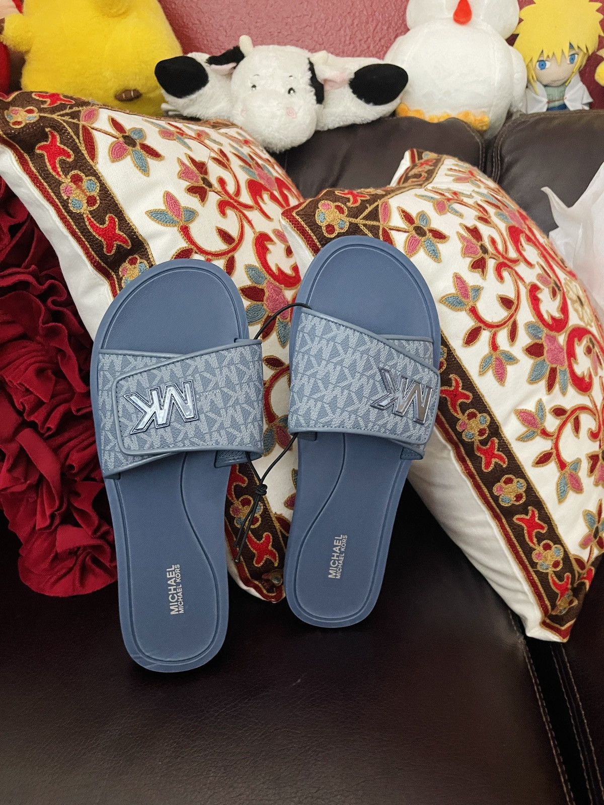 Michael Kors Michael Kors MK Logo Pool Slip-On Shoe Denim Blue Nib $95 Size US 11 / IT 41 - 6 Thumbnail