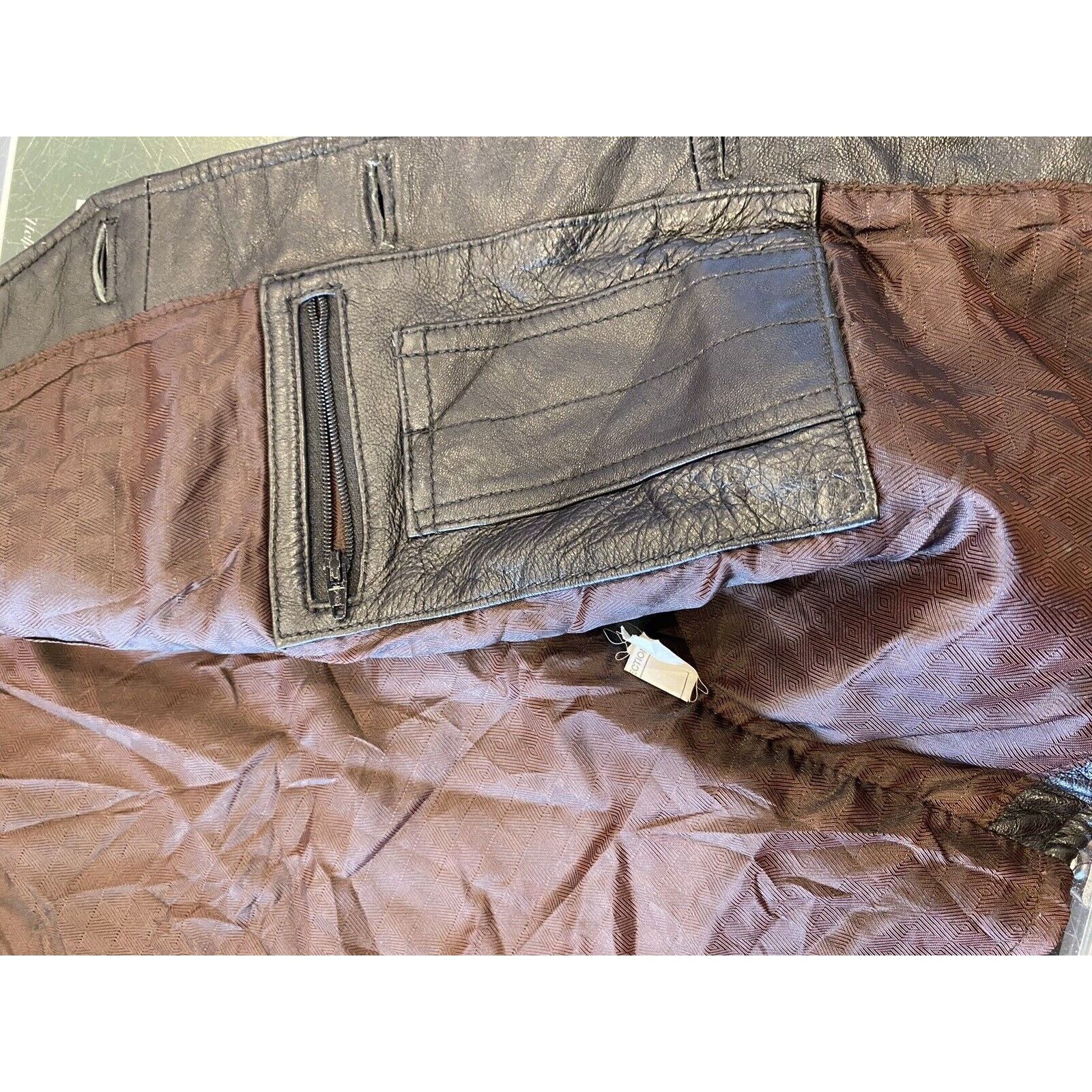 Wilsons Leather Wilsons Leather Black Vest Mens Small Motorcycle MotoBiker Size US S / EU 44-46 / 1 - 5 Thumbnail