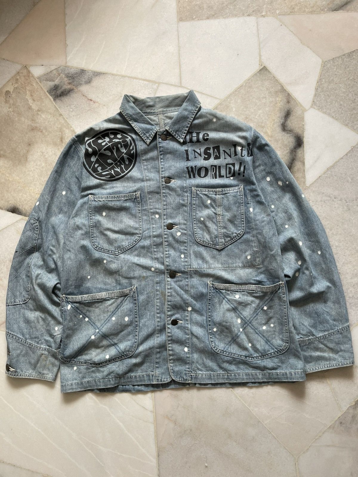 If Six Was Nine Hex antistyle Chore Distressed boro Jacket Size US L / EU 52-54 / 3 - 11 Thumbnail