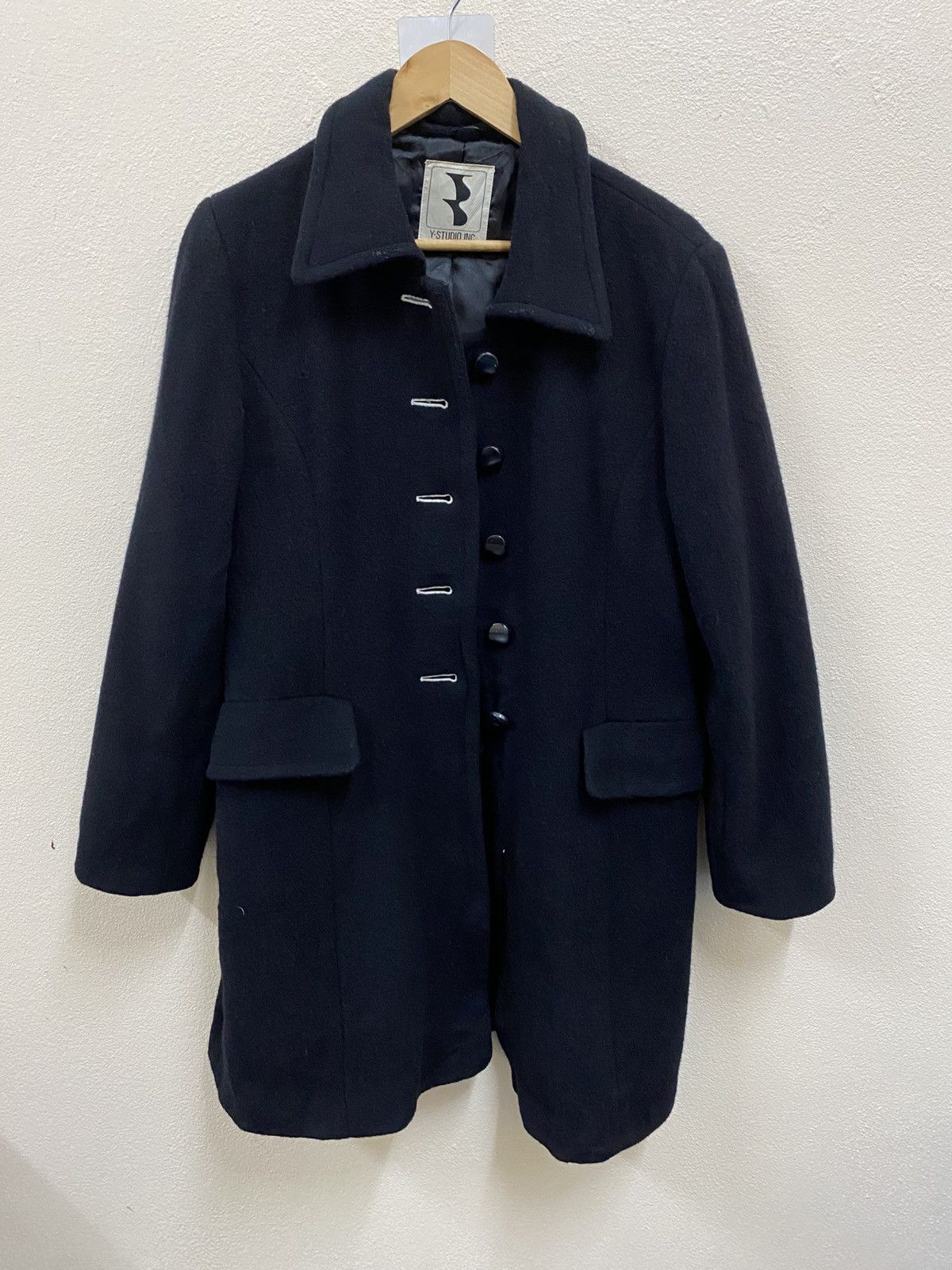 Yohji Yamamoto Vtg Y-Studio Wool Coat Jacket Black Size M / US 6-8 / IT 42-44 - 1 Thumbnail