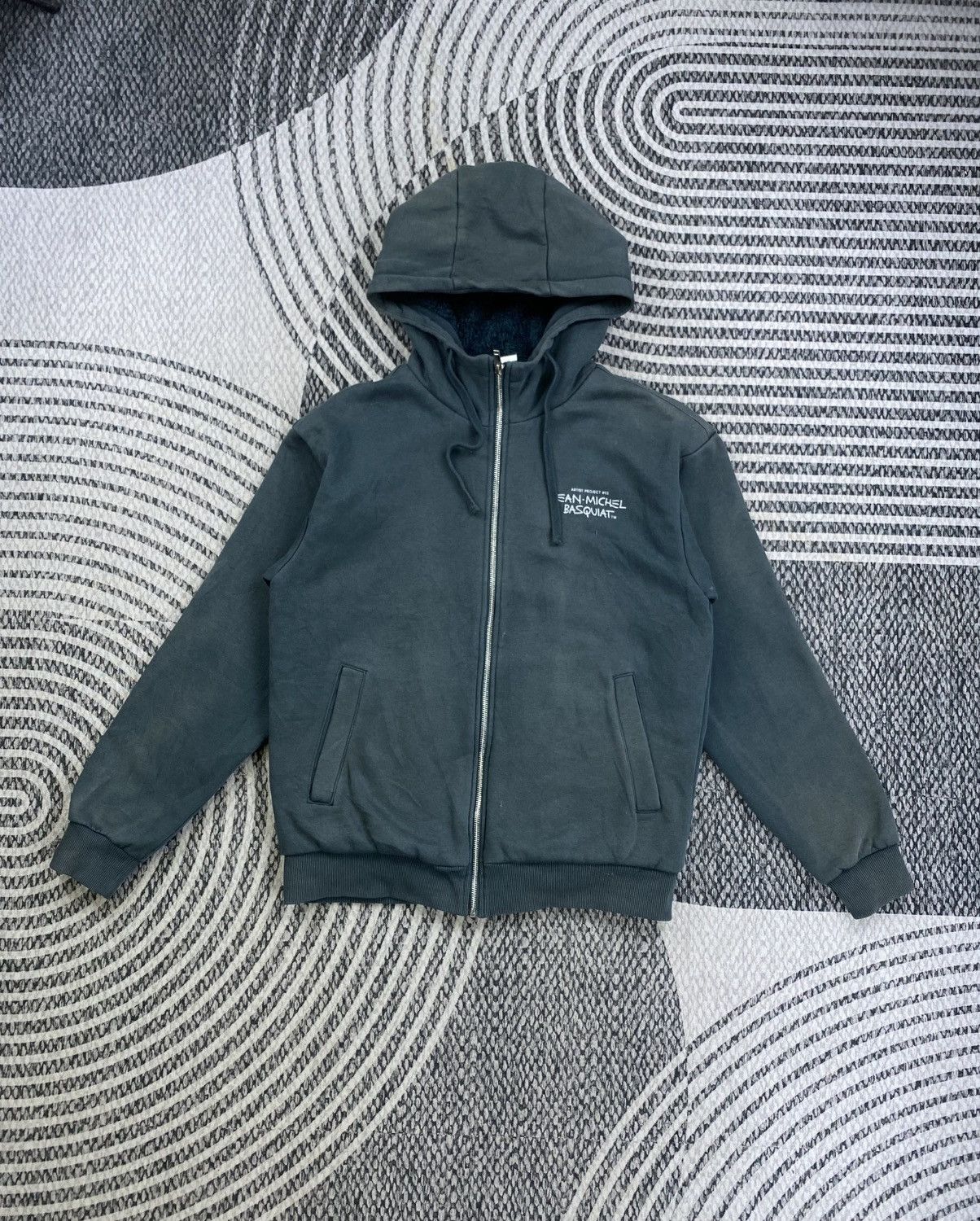 Jean-Michel Basquiat Vtg Jean Michel Basquiat Collaboration Hooded Zipper Size US M / EU 48-50 / 2 - 1 Thumbnail