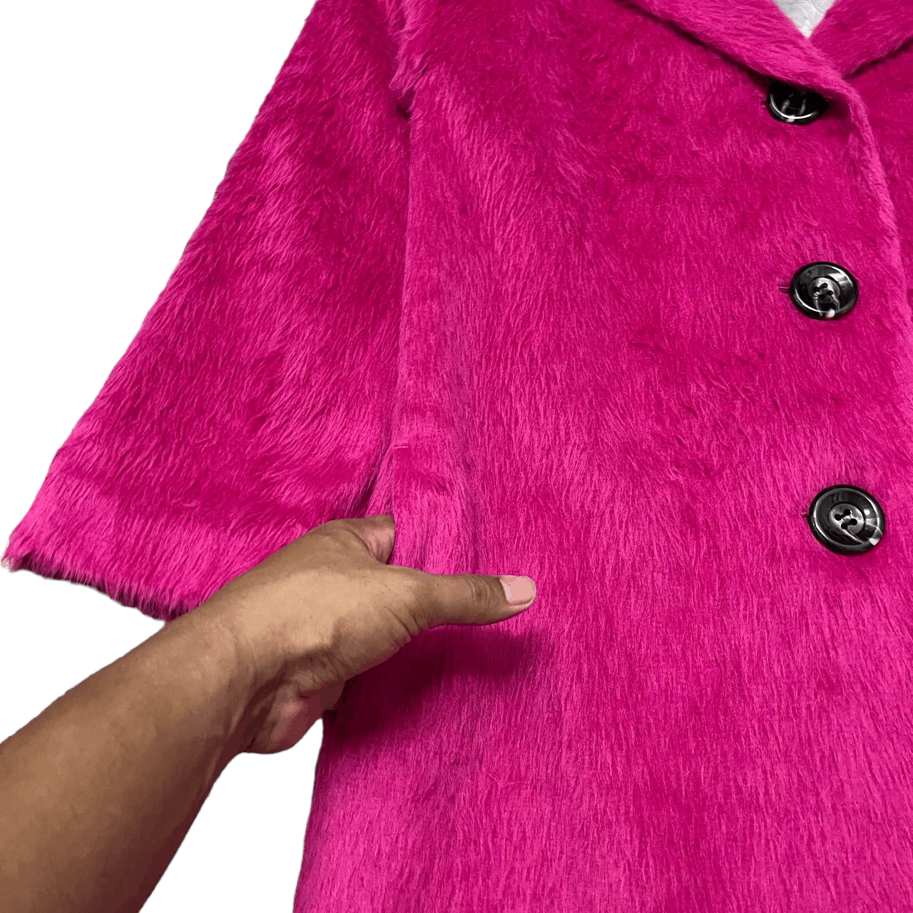 Yohji Yamamoto Ined Yohji Yamamoto Faux Fur Coat Pink Size M / US 6-8 / IT 42-44 - 5 Thumbnail