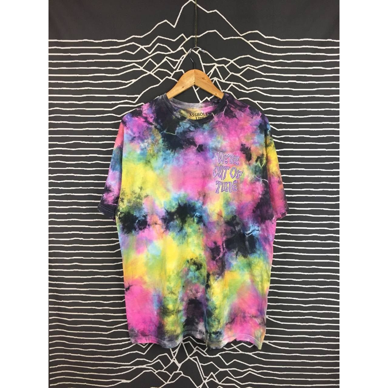 Vintage Assholes Live Forever We're Out Of Time Graphic Tie-Dye Tee Size US XL / EU 56 / 4 - 5 Thumbnail