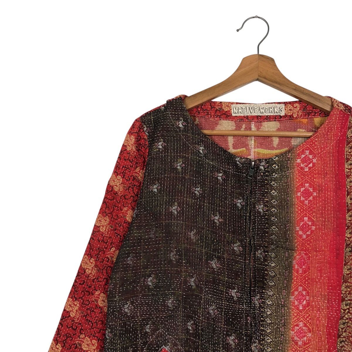 Japanese Brand Native Works Reworked Patchwork Quilted Jacket Size M / US 6-8 / IT 42-44 - 8 Thumbnail