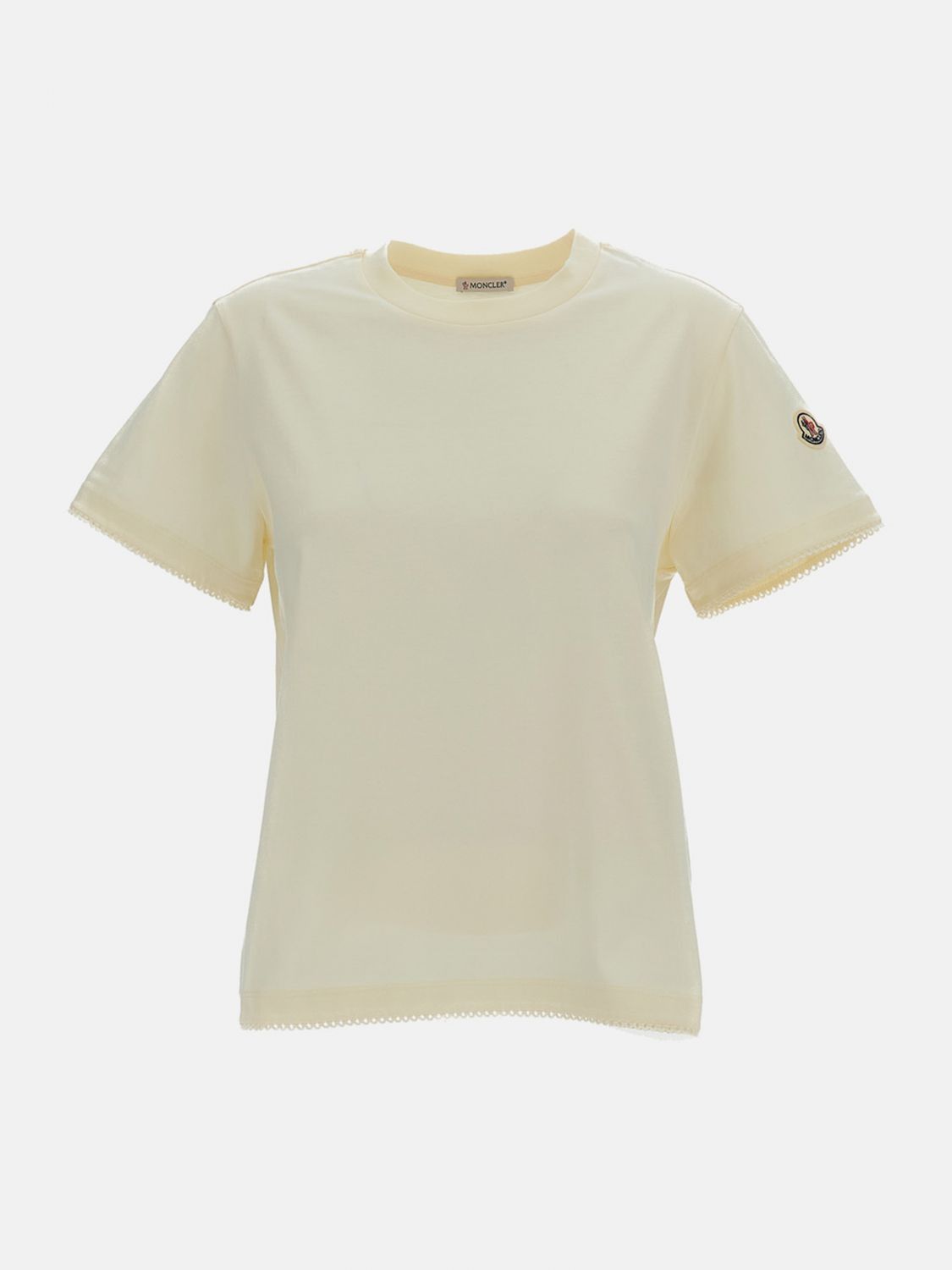 Moncler Moncler T-Shirt Woman White Size L / US 10 / IT 46 - 1 Thumbnail