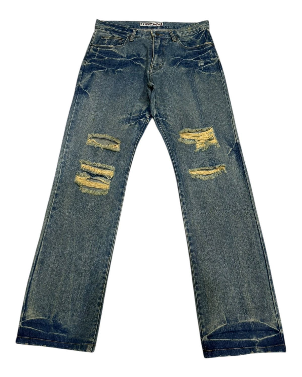 Gosha Rubchinskiy × If Six Was Nine RARE🎌POINT LOMA ☮️ I❤️SURF DISTRESSED DENIM JEANS Size US 32 / EU 48 - 1 Thumbnail
