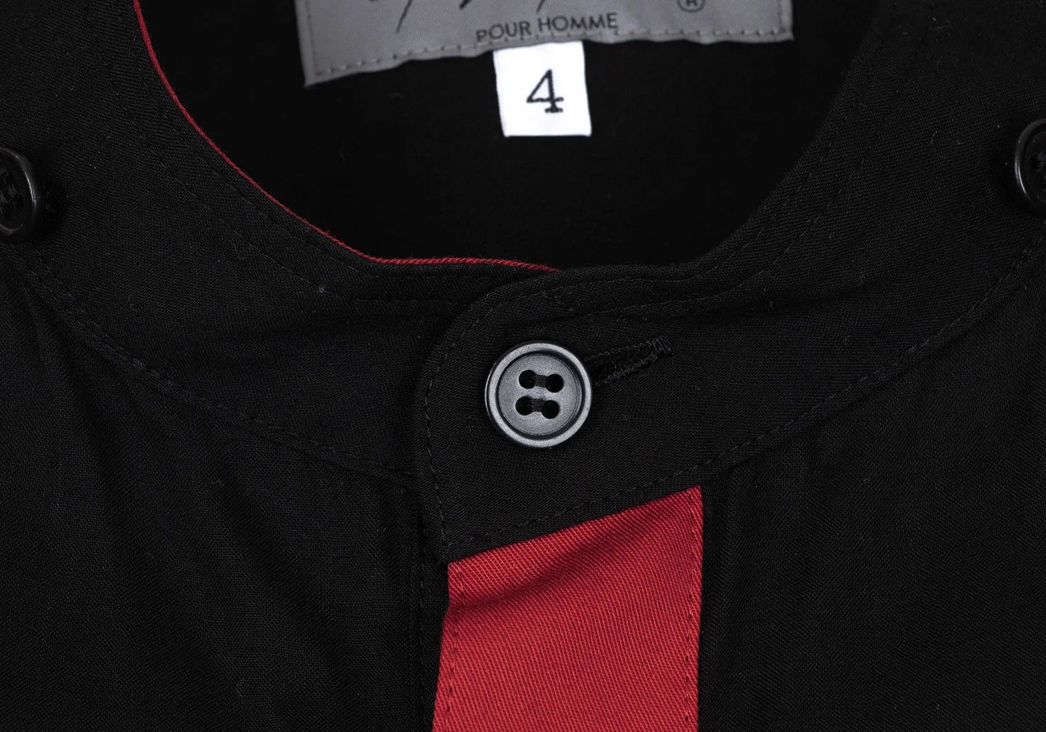 Yohji Yamamoto Yohji Yamamoto Bi-Color Collar Shirt Size US XL / EU 56 / 4 - 5 Thumbnail