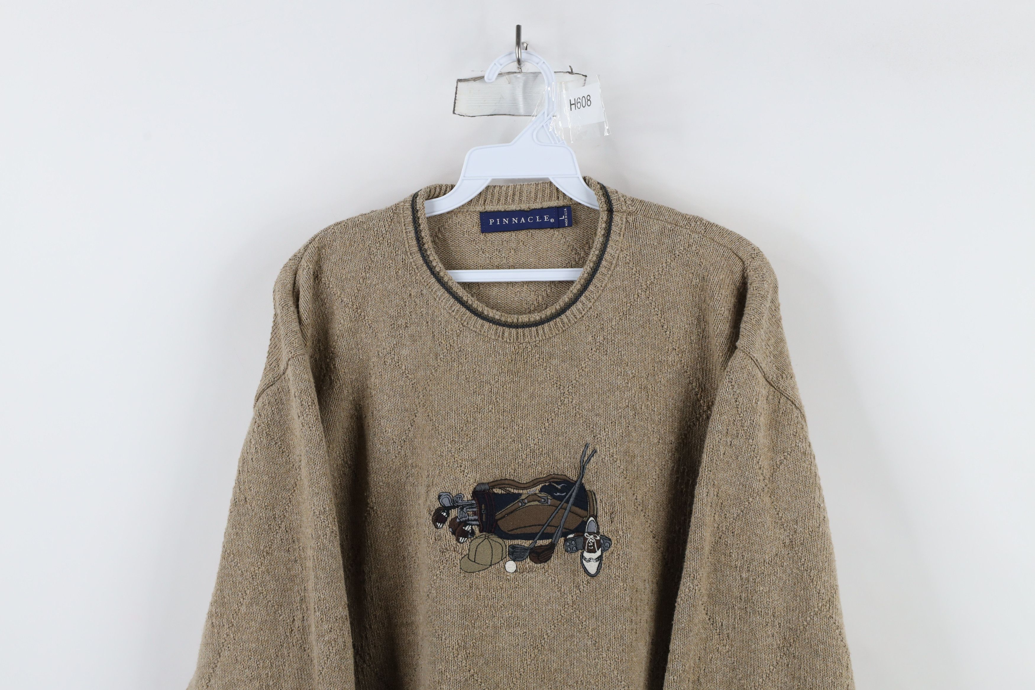 Vintage Vintage 90s Pinnacle Golf Diamond Cotton Knit Sweater USA Size US L / EU 52-54 / 3 - 2 Thumbnail