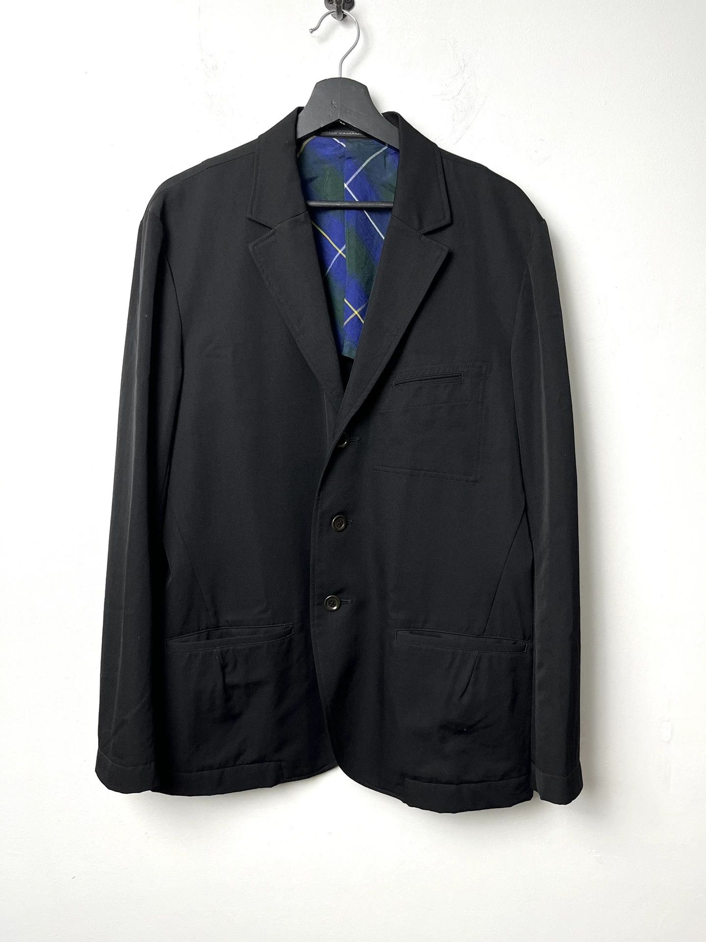 Yohji Yamamoto Yohji Yamamoto Black Wool Suit Jacket Size US XL / EU 56 / 4 - 1 Thumbnail