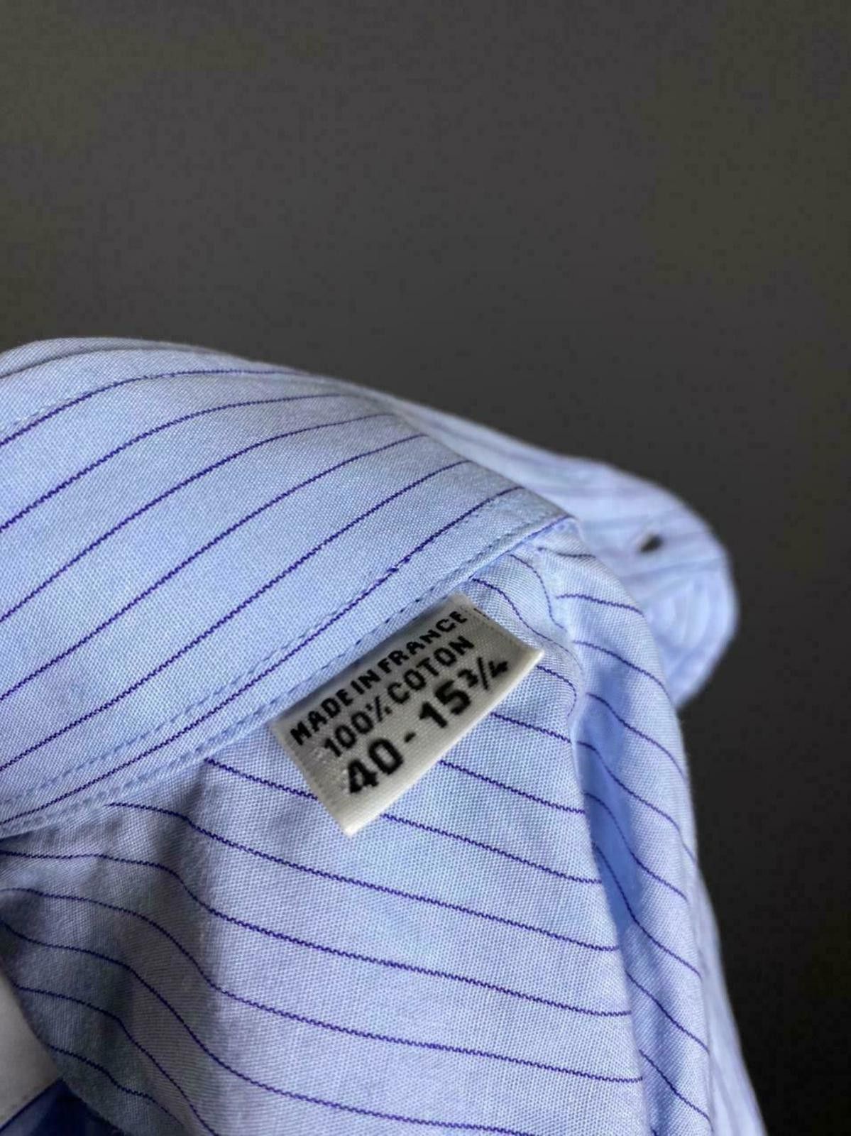 Lanvin Men Lanvin Paris Blue Striped Shirt Size 40 / 15.75 Size US M / EU 48-50 / 2 - 10 Thumbnail