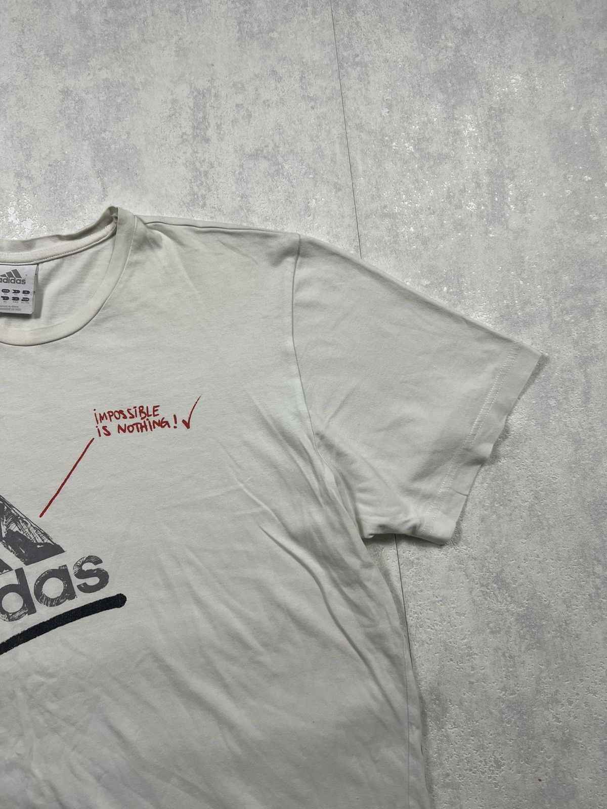 Adidas 00’s ADIDAS RETRO IMPOSSIBLE IS NOTHING BIG LOGO TEE Size US XL / EU 56 / 4 - 3 Thumbnail