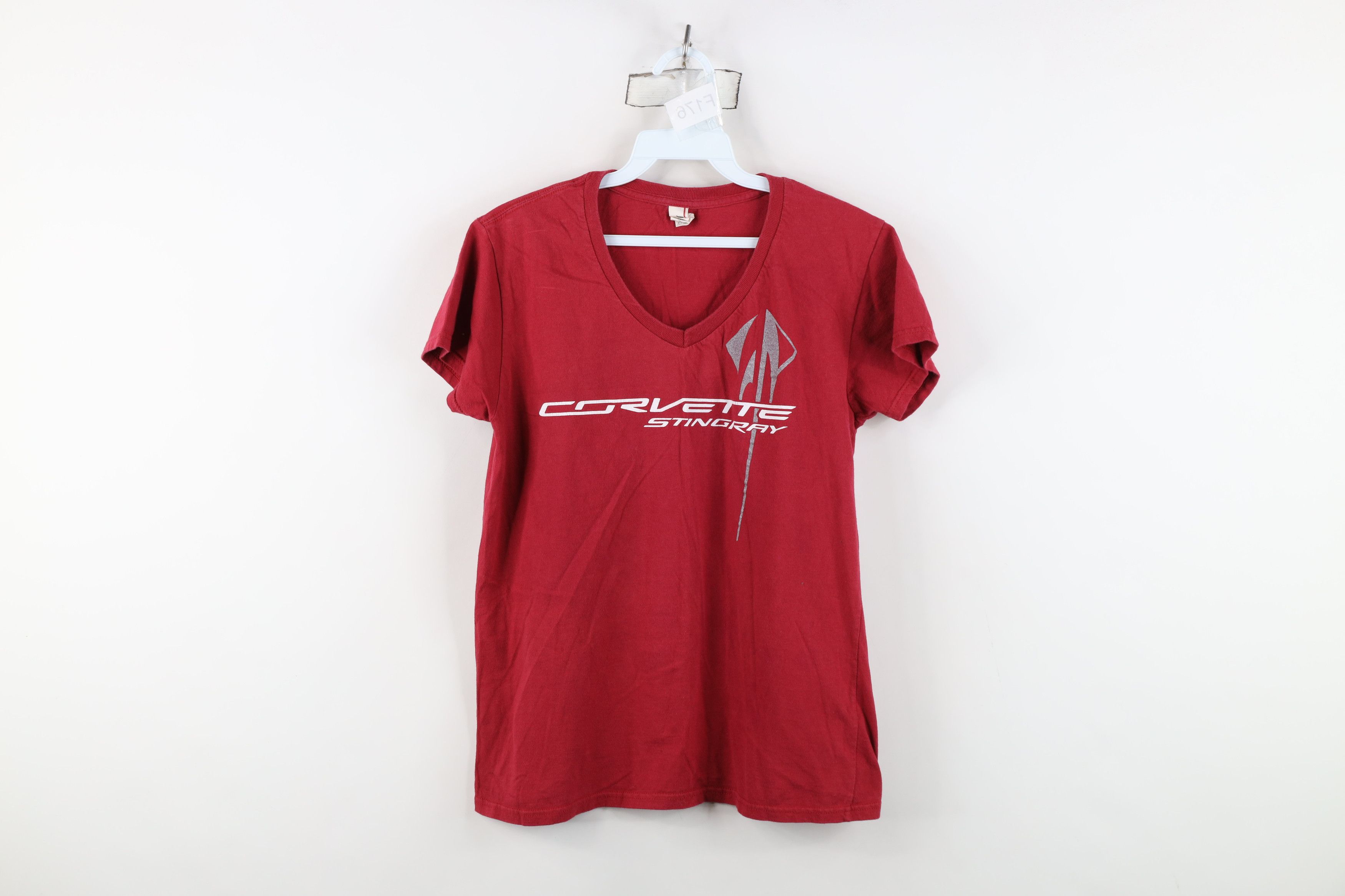 Vintage Vintage Y2K Spell Corvette Stingray Racing V-Neck T-Shirt Size M / US 6-8 / IT 42-44 - 1 Thumbnail