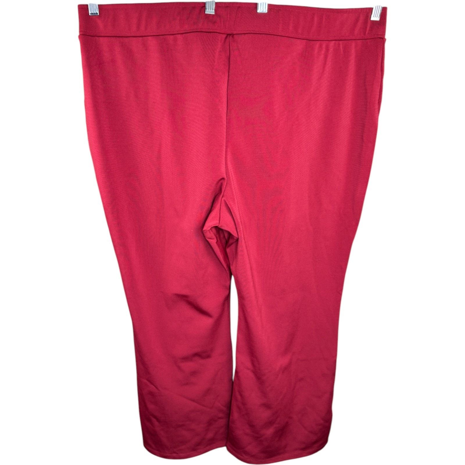Other IMAN Global Chic 2XP Wine Red Pull-On Stretch Pants \ Size 36" / US 14 / IT 50 - 3 Thumbnail