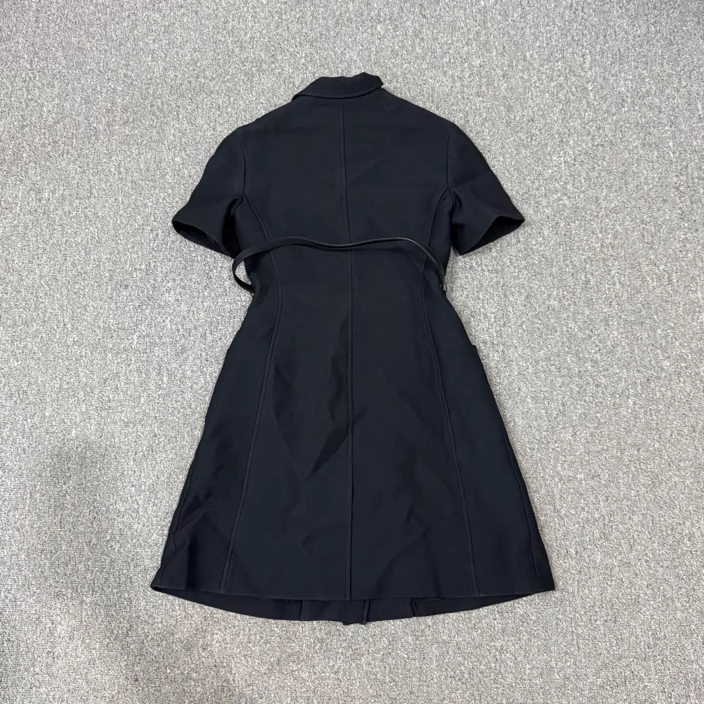 Dior Dior Black 2Pocket Lapel ShortSleeve Belted Dress 34 Size XS / US 0-2 / IT 36-38 - 2 Thumbnail