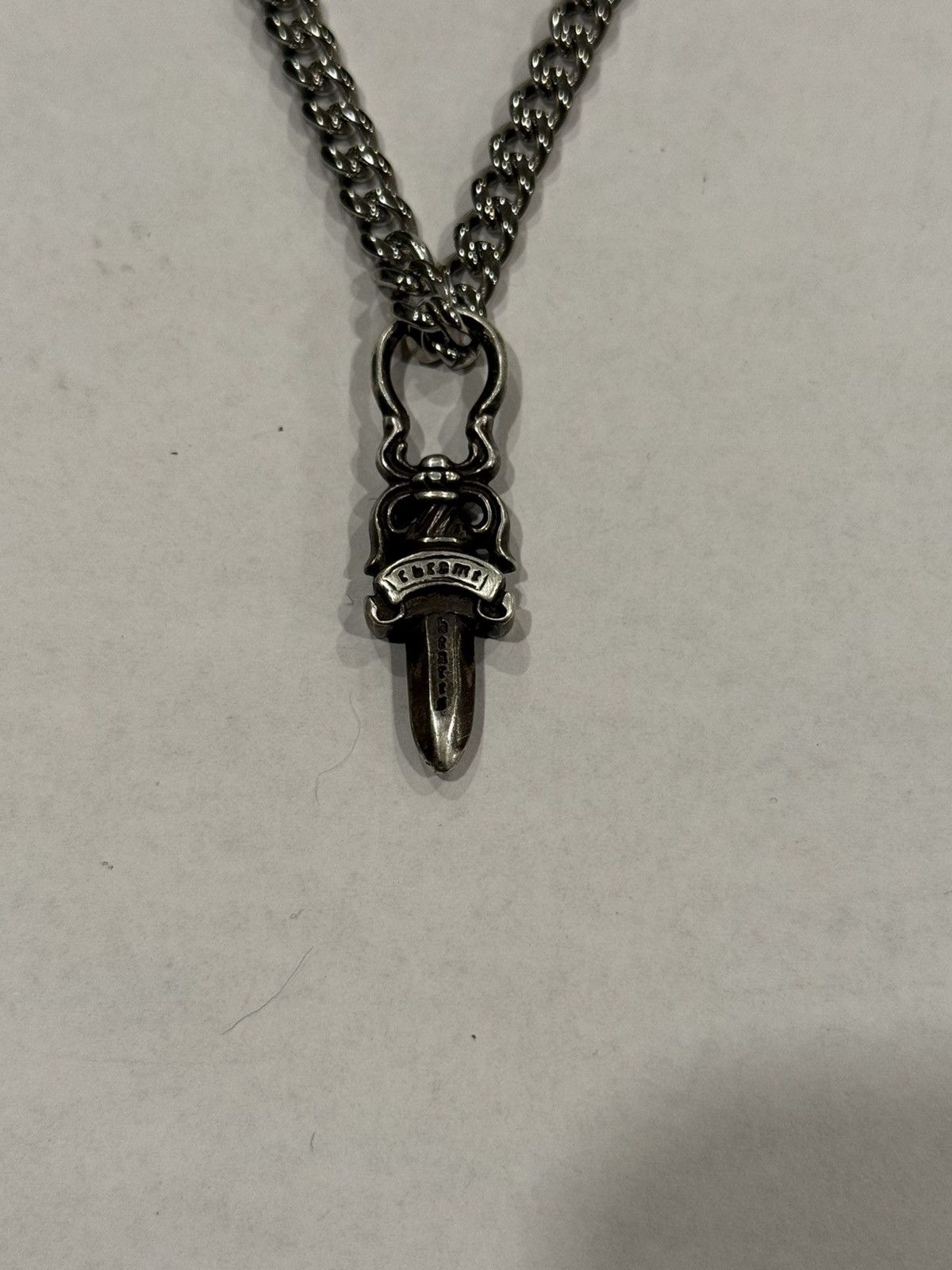 Chrome Hearts Chrome Hearts Dagger Pendant Cuban Link Chain Necklace 925 Size ONE SIZE - 2 Thumbnail