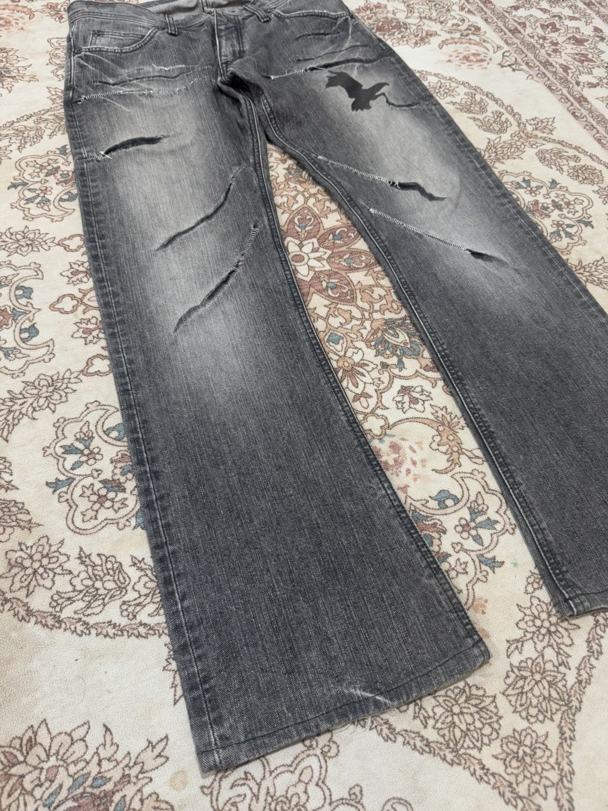 If Six Was Nine × Lee × Vintage Vintage Lee Riders Rare Design Flare Jeans Size US 32 / EU 48 - 2 Thumbnail