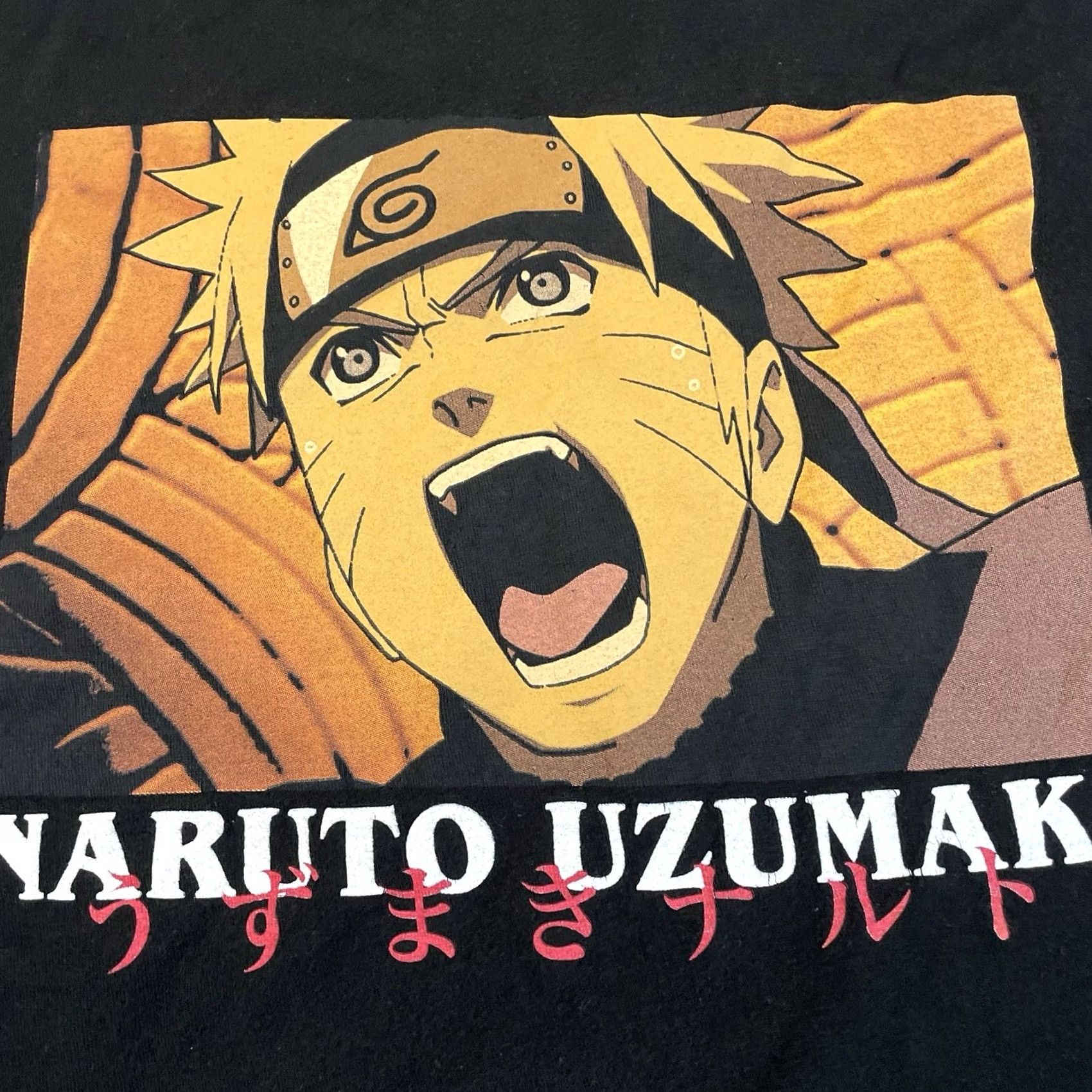 Vintage Naruto Uzumaki Shirt Adult Medium Black Anime Manga Kakashi Shippuden Japan Mens Size US M / EU 48-50 / 2 - 6 Thumbnail