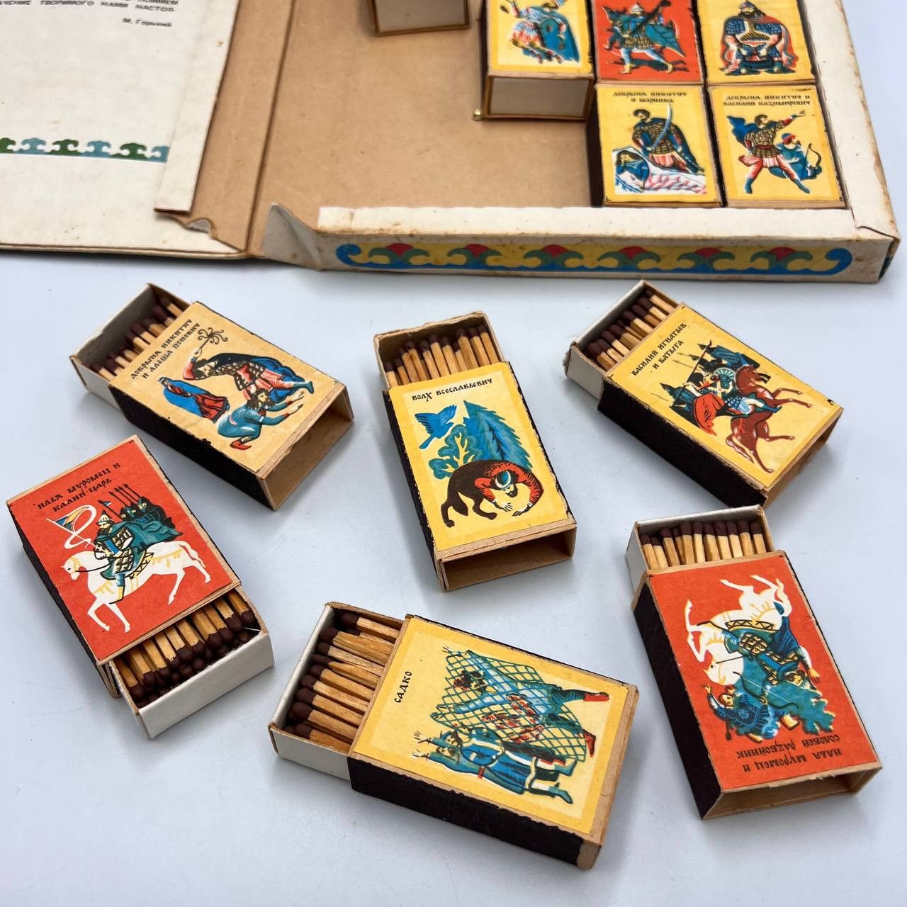 Vintage 1980s Vintage Matchbox Set Matches Russian Epics Cartoons Size ONE SIZE - 3 Thumbnail