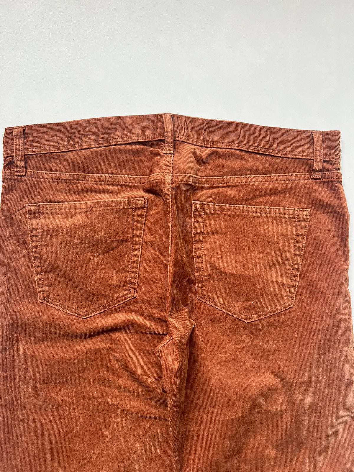 Uniqlo Uniqlo Slim Fit Orange Corduroy Pants Vintage Size US 34 / EU 50 - 6 Thumbnail