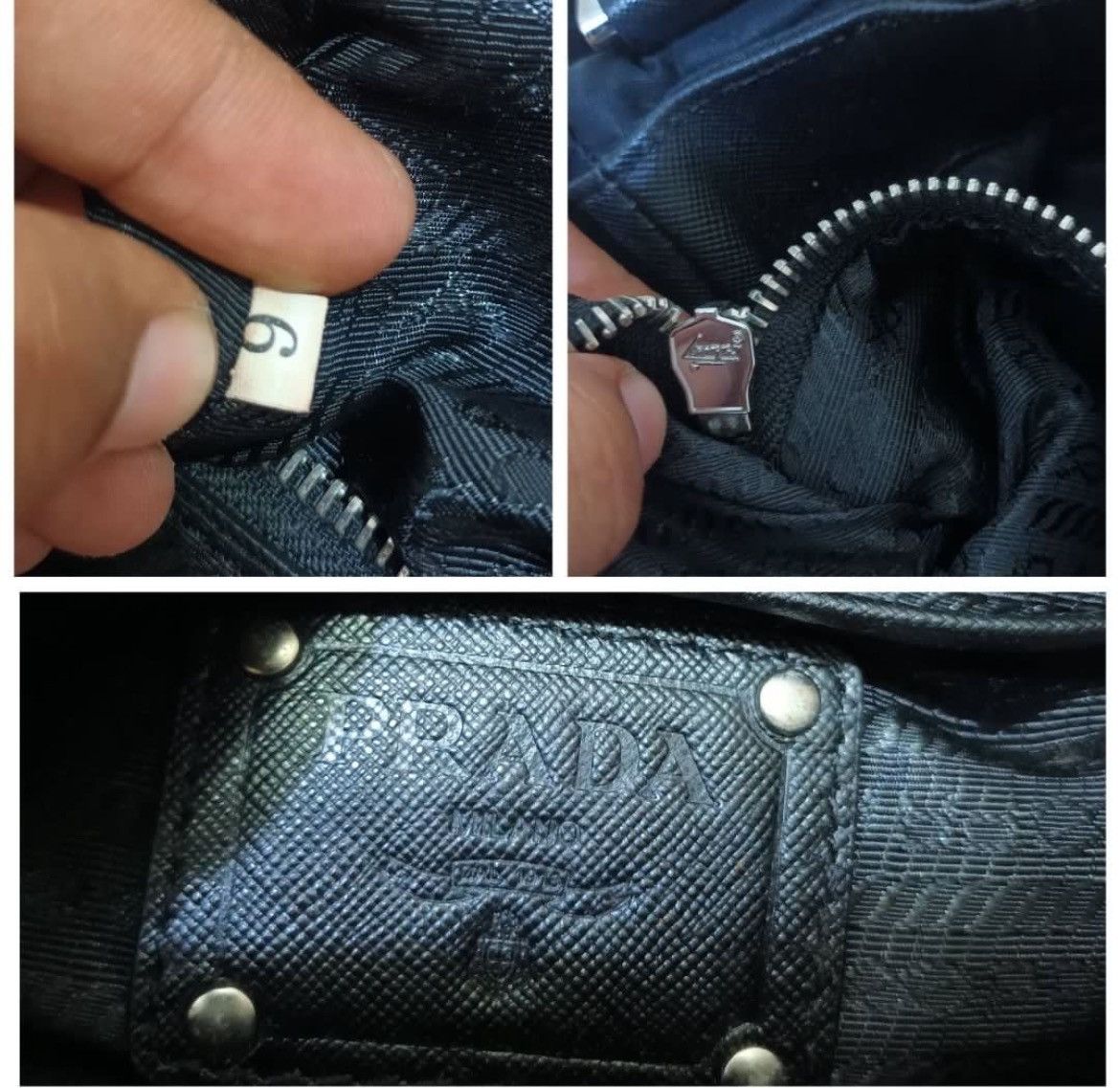 Prada Authentic Prada All Black Messenger Bag Size ONE SIZE - 10 Thumbnail