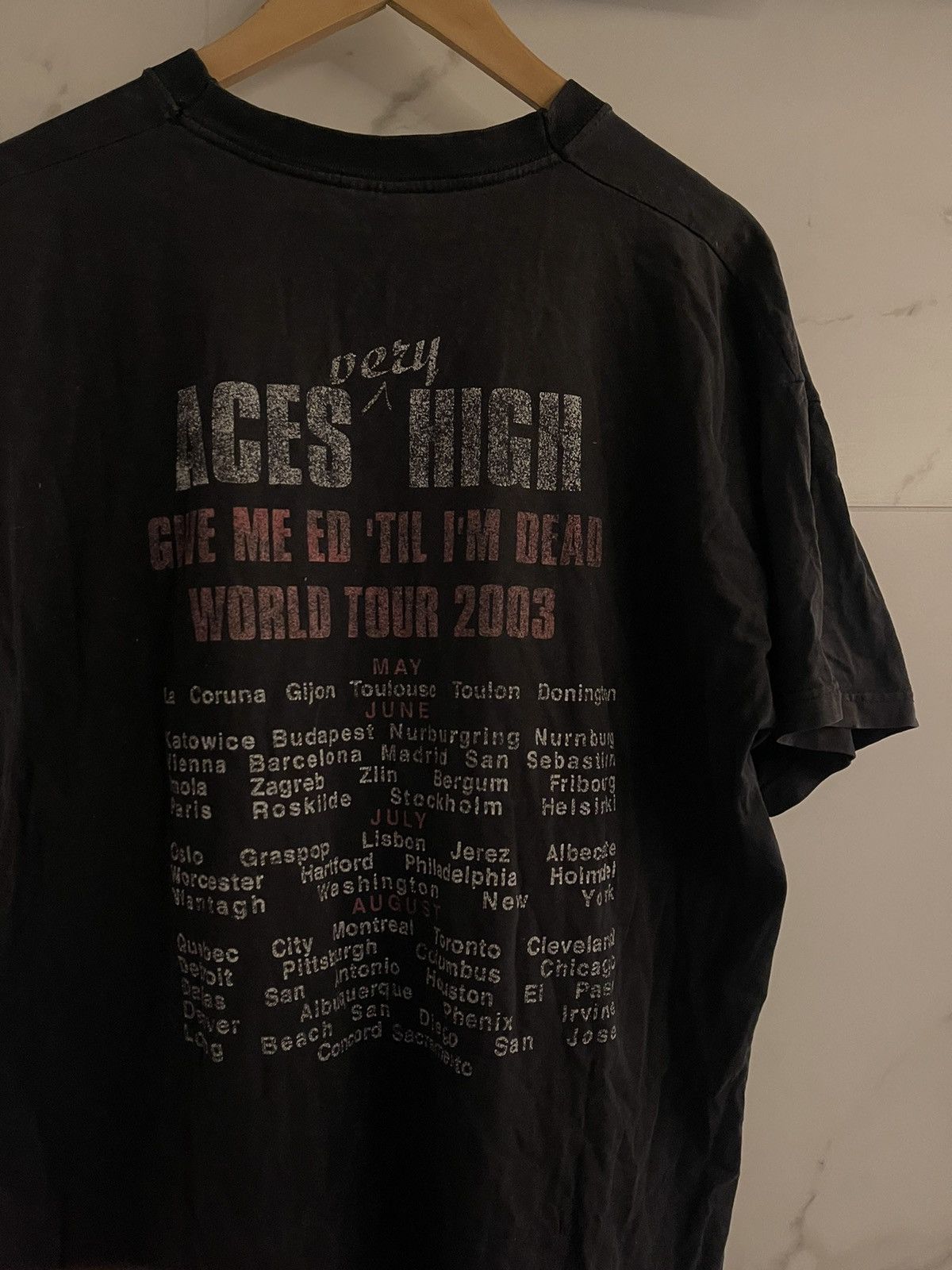 Band Tees × Iron Maiden × Vintage 2003 Iron Maiden Vintage World Tour t-shirt Size US XL / EU 56 / 4 - 7 Thumbnail