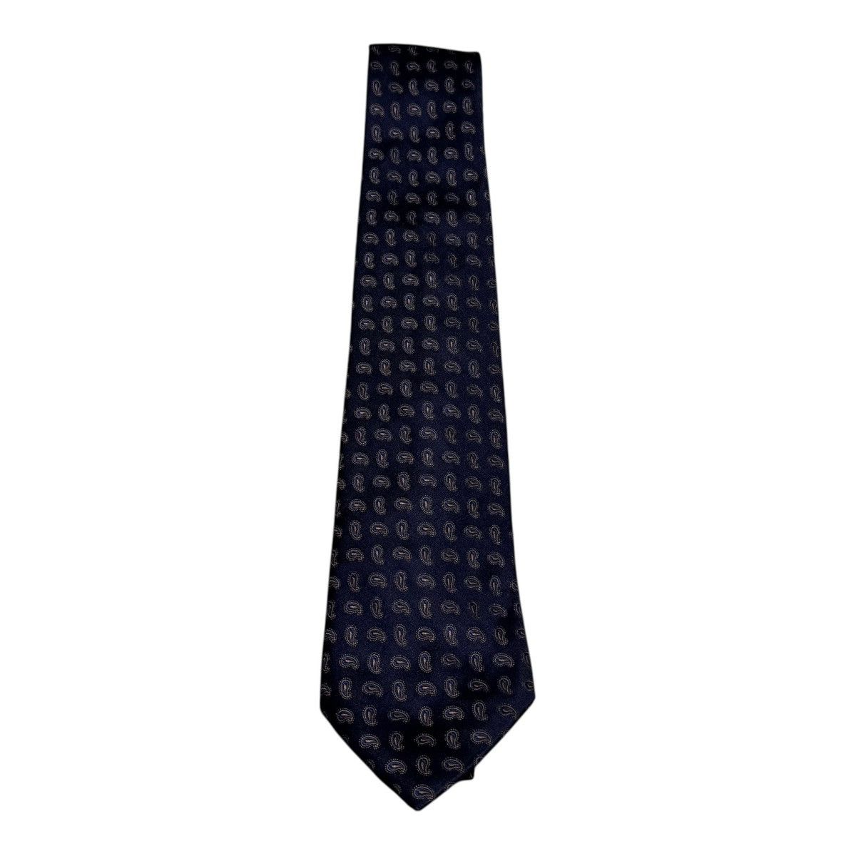 Stefano Ricci 100% Silk Patterned Navy Blue Paisley Tie 65x4