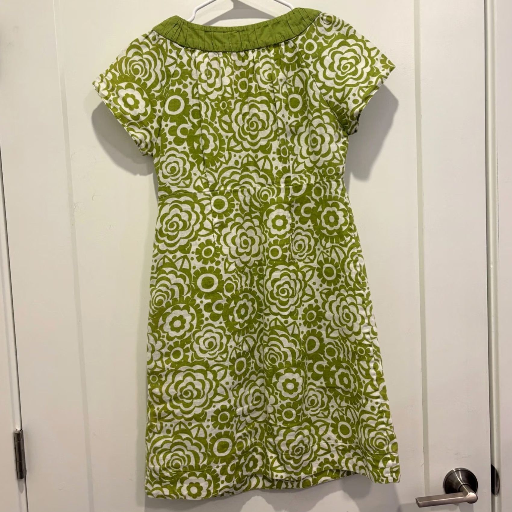 Boden Boden Green Floral 100% Linen Shift Dress Pockets Womens Size US 4 UK 8 WA354 Size S / US 4 / IT 40 - 4 Thumbnail