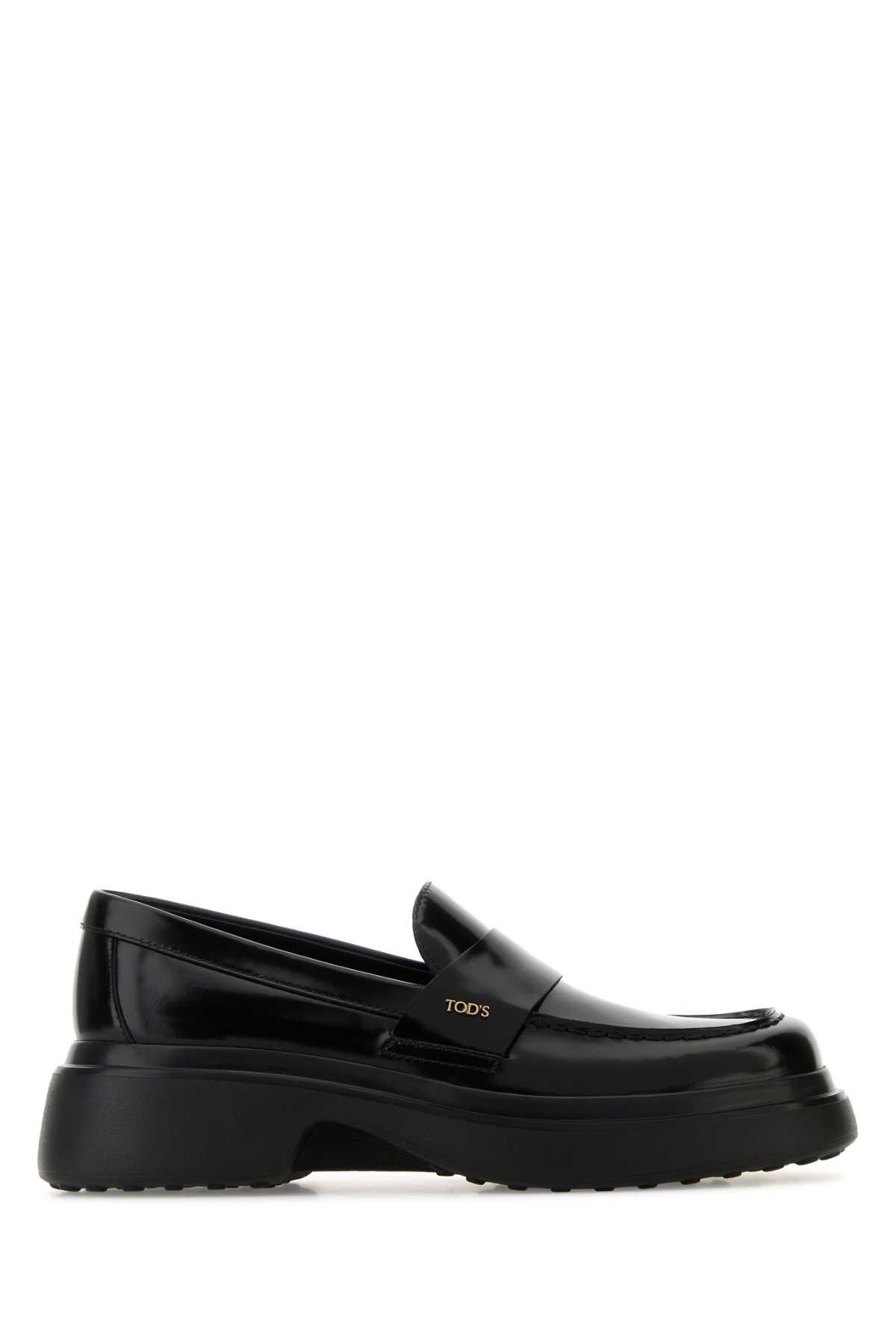 Tod's Black Leather Loafers Size US 10 / IT 40 - 1 Thumbnail