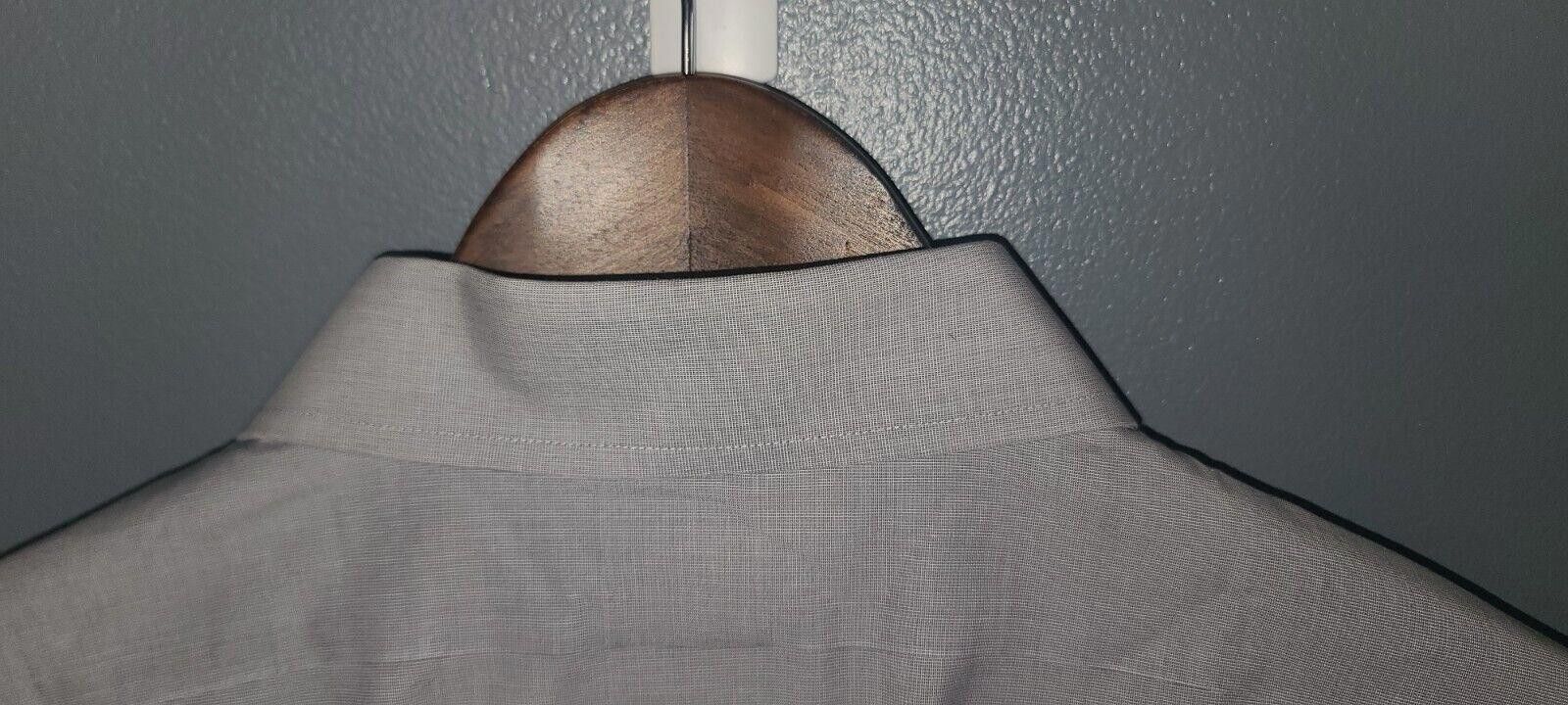 Brooks Brothers Brooks Brothers 346 Dress Shirt Men's 17 4/5 Gray Slim Fit Size 38R - 7 Thumbnail