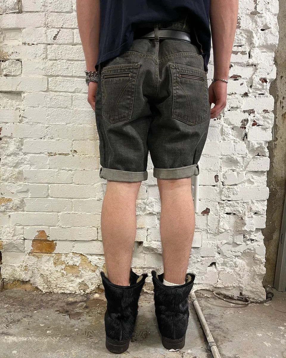 Dolce & Gabbana AW2003 Dolce & Gabbana Double Waisted Grey Denim Shorts Size US 33 - 4 Thumbnail
