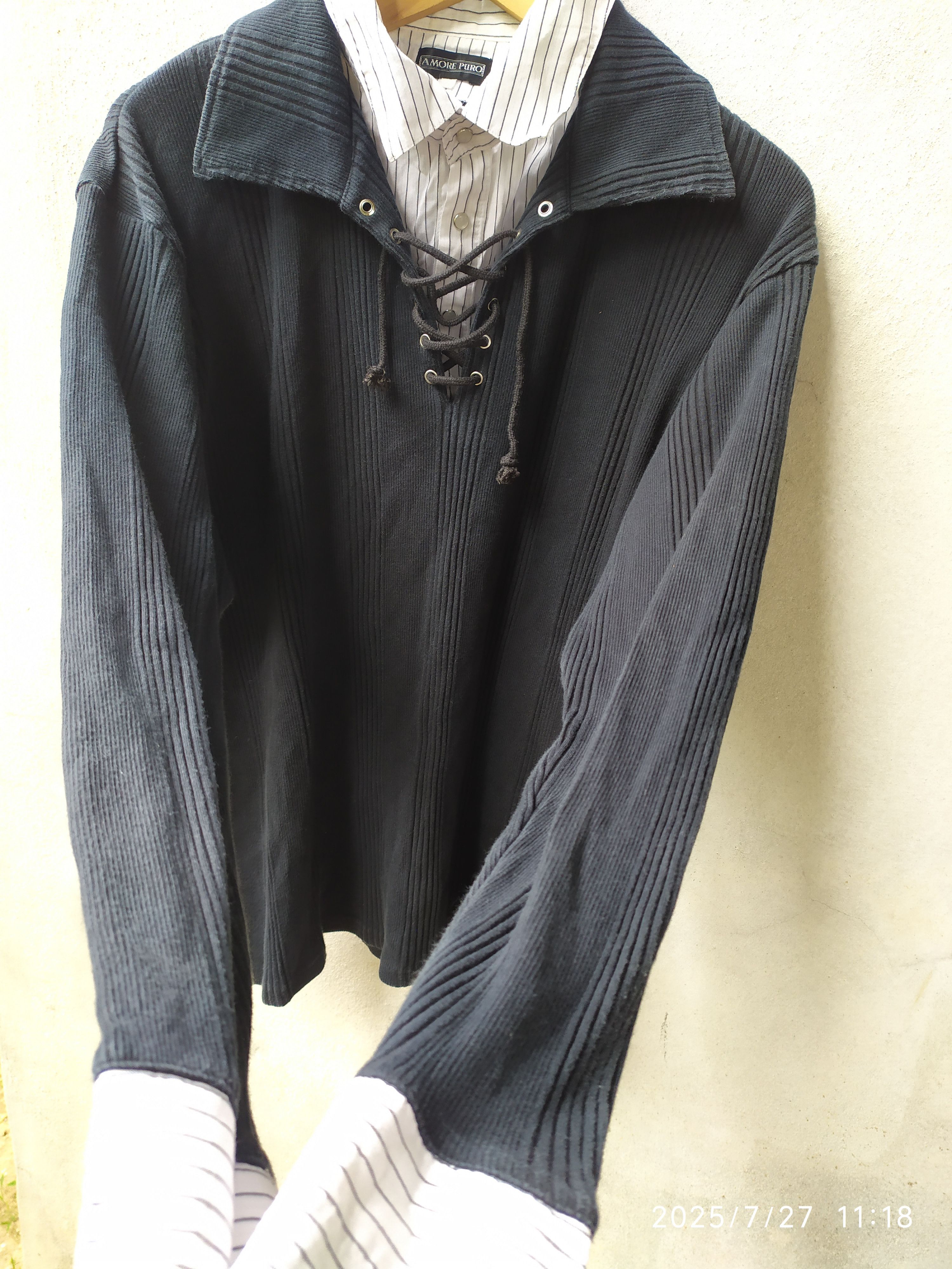 If Six Was Nine Japanese Amore Puro Laces Double Layer Shirt Size US L / EU 52-54 / 3 - 3 Thumbnail