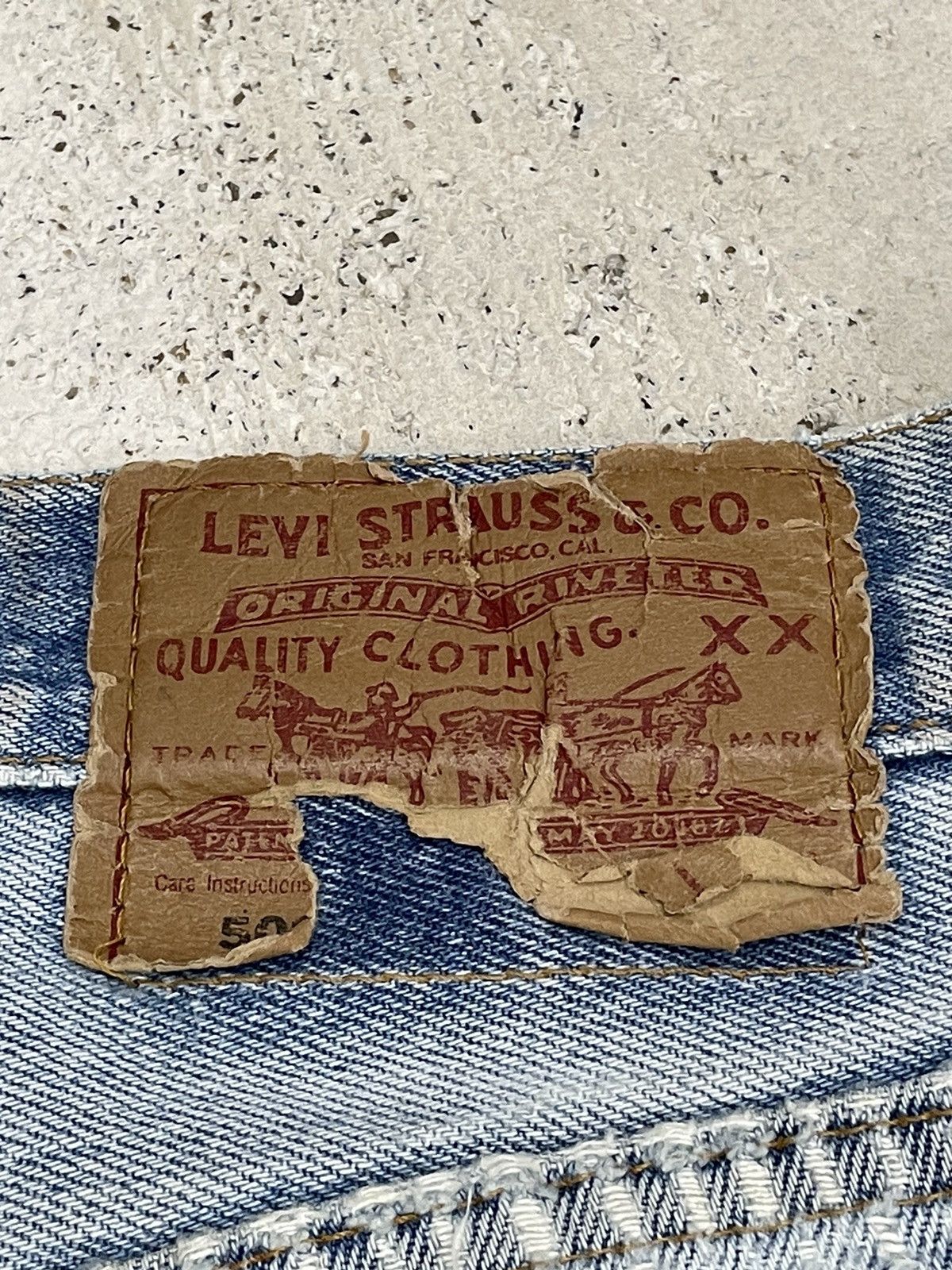 Levi's Vintage USA Levis 501 Distressed Rusty Cut Denim Size US 31 - 20 Thumbnail