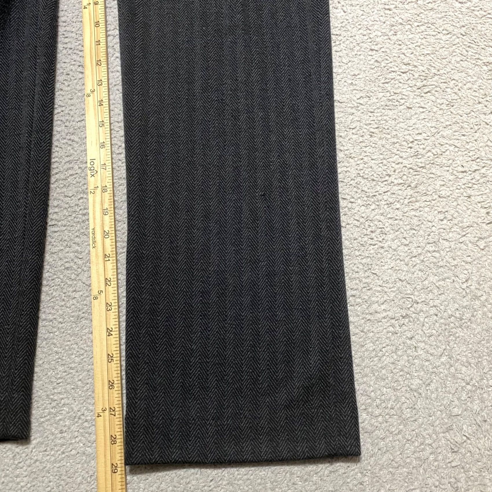 Coldwater Creek Coldwater Creek Women s Gray Striped Straight High Rise Pants Size ONE SIZE - 6 Thumbnail