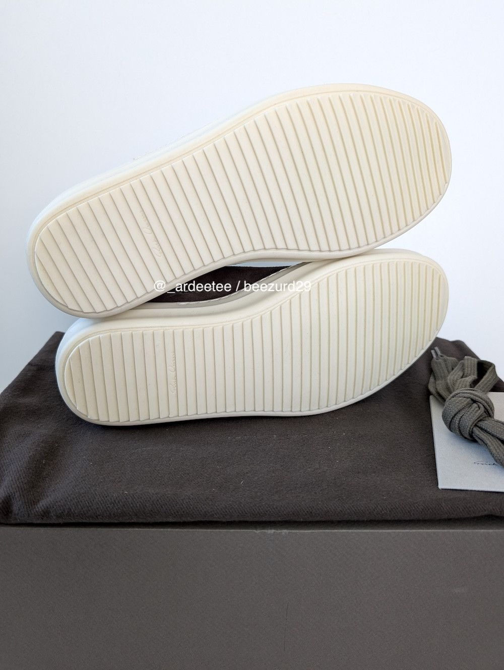 Rick Owens *NEW* MAINLINE DUST SUEDE RAMONES LOW FW22 STROBE Size US 8 / EU 41 - 6 Thumbnail