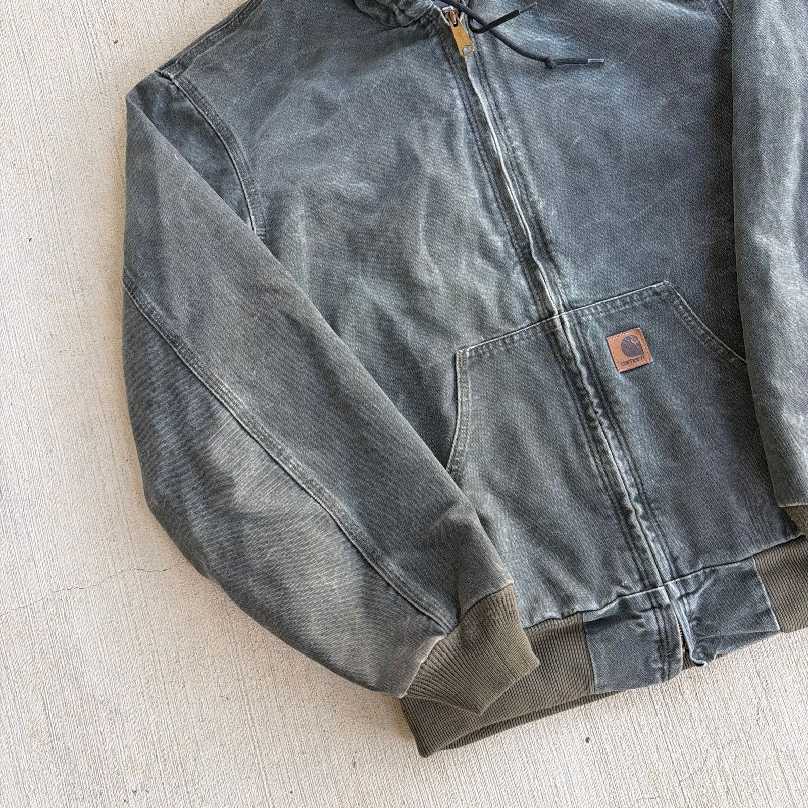 Carhartt × Vintage Carhartt J25 MOS green hooded work wear jacket Size US M / EU 48-50 / 2 - 2 Thumbnail