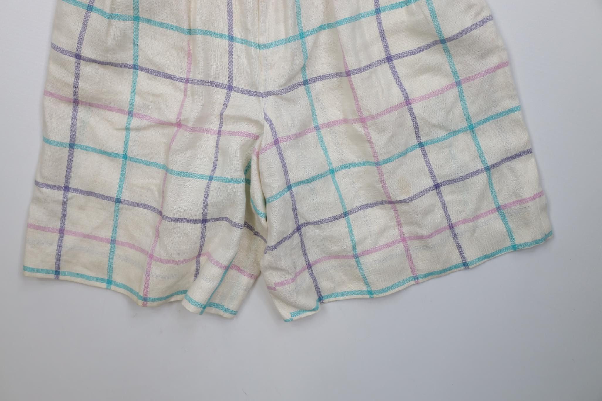 Lands' End Vintage 80s 90s Lands End Burlap Bermuda Shorts Plaid USA Size 28" / US 6 / IT 42 - 4 Thumbnail
