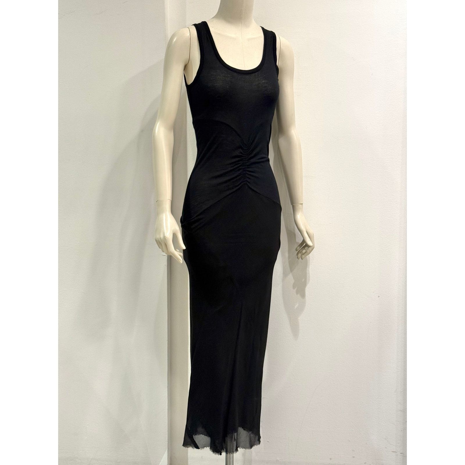 Rick Owens S/S2008 Rick Owens "Creatch" ruched maxi dress Size S / US 4 / IT 40 - 4 Thumbnail