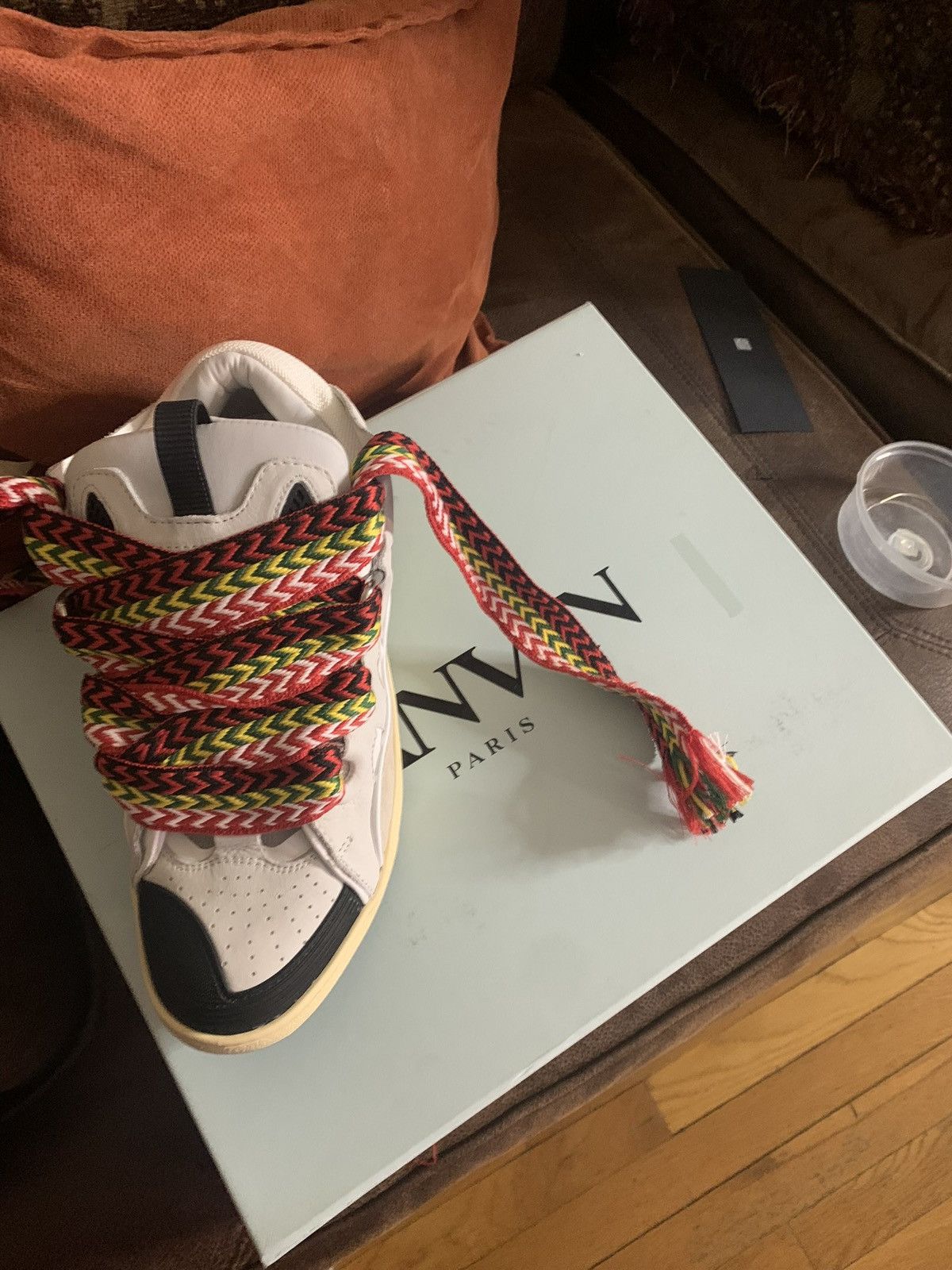 Lanvin Lanvin Men's Leather Curb Sneakers Size US 8 / EU 41 - 1 Thumbnail
