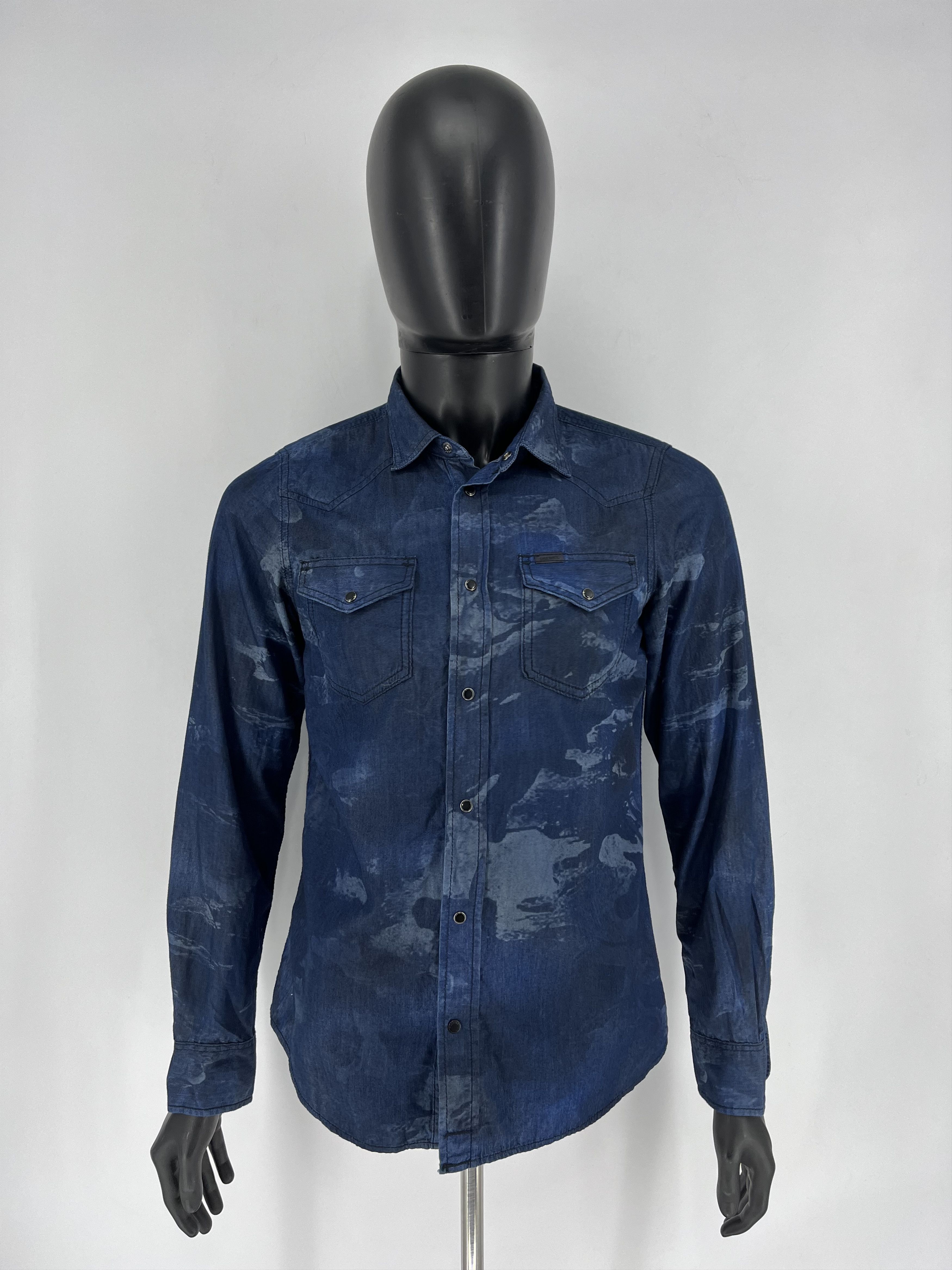 Diesel × Vintage Diesel Industry Pearl Snap Denim Long Sleeve Shirt Size M Size US M / EU 48-50 / 2 - 2 Thumbnail