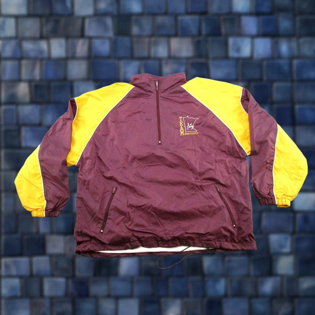 Vintage VINTAGE Eastbay Minnesota Gophers Full Zip Up Jacket Wool? Windbreaker? XL? Size US XL / EU 56 / 4 - 1 Thumbnail