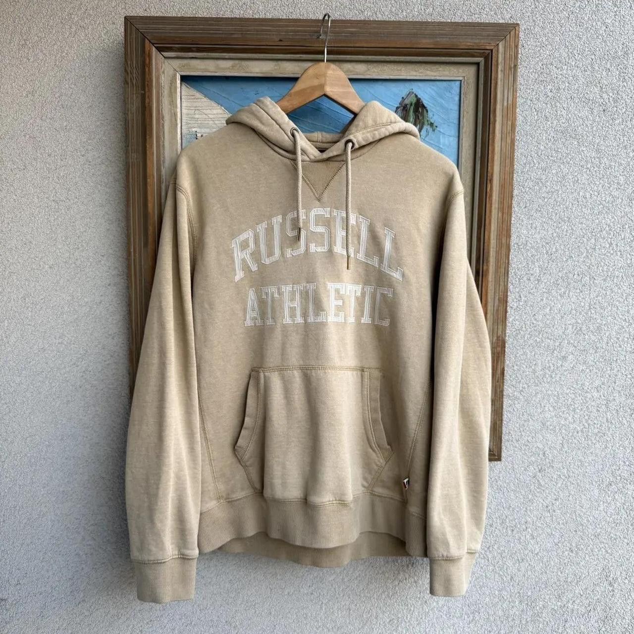 Russell Athletic 90s Boxy Russell Athletic Sweatshirt Beige Hoodie Oversize Size US M / EU 48-50 / 2 - 1 Thumbnail