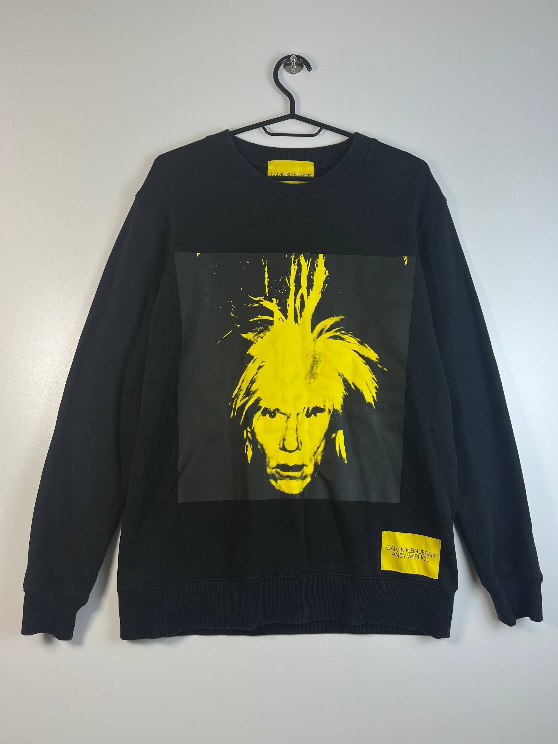 Calvin Klein CALVIN KLEIN JEANS ANDY WARHOL SWEATSHIRT YELLOW FACE Sz S Size S / US 4 / IT 40 - 1 Thumbnail