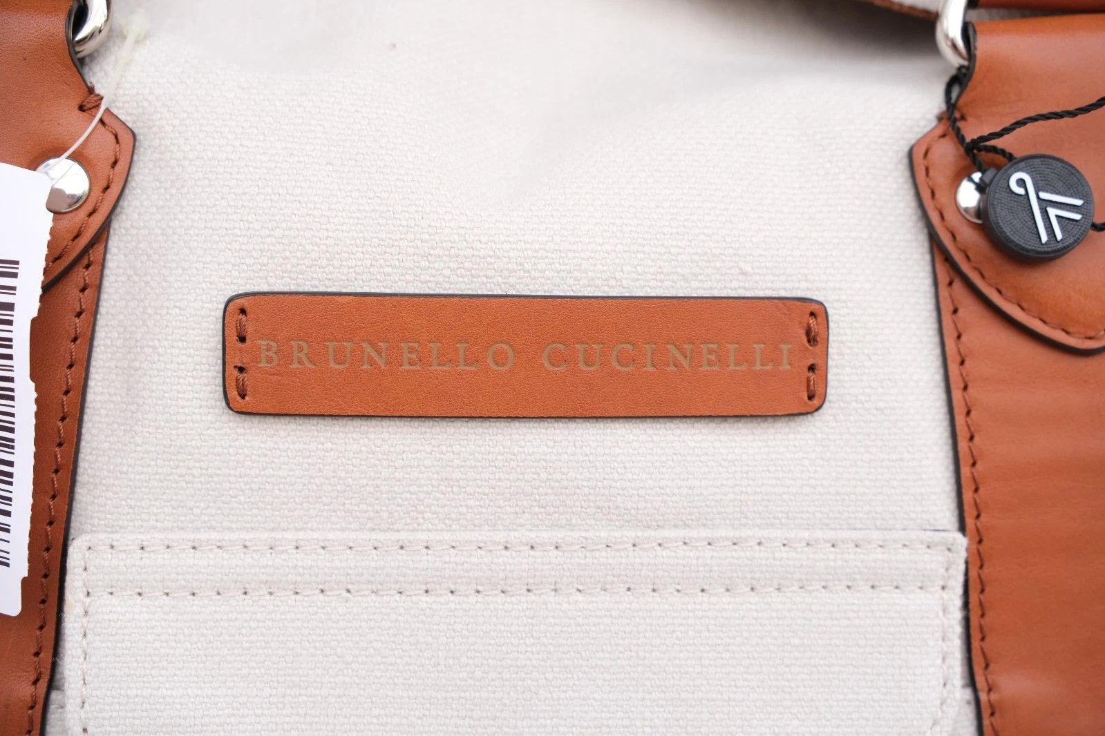 Brunello Cucinelli New Brunello Cucinelli Leather Canvas Travel Weekender Bag Size ONE SIZE - 4 Thumbnail