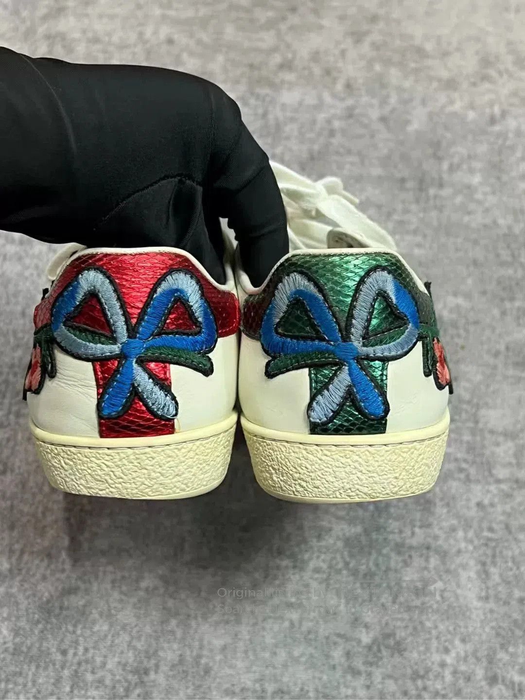 Gucci Gucci Floral White Sneakers. Size US 4.5 / IT 34.5 - 5 Thumbnail