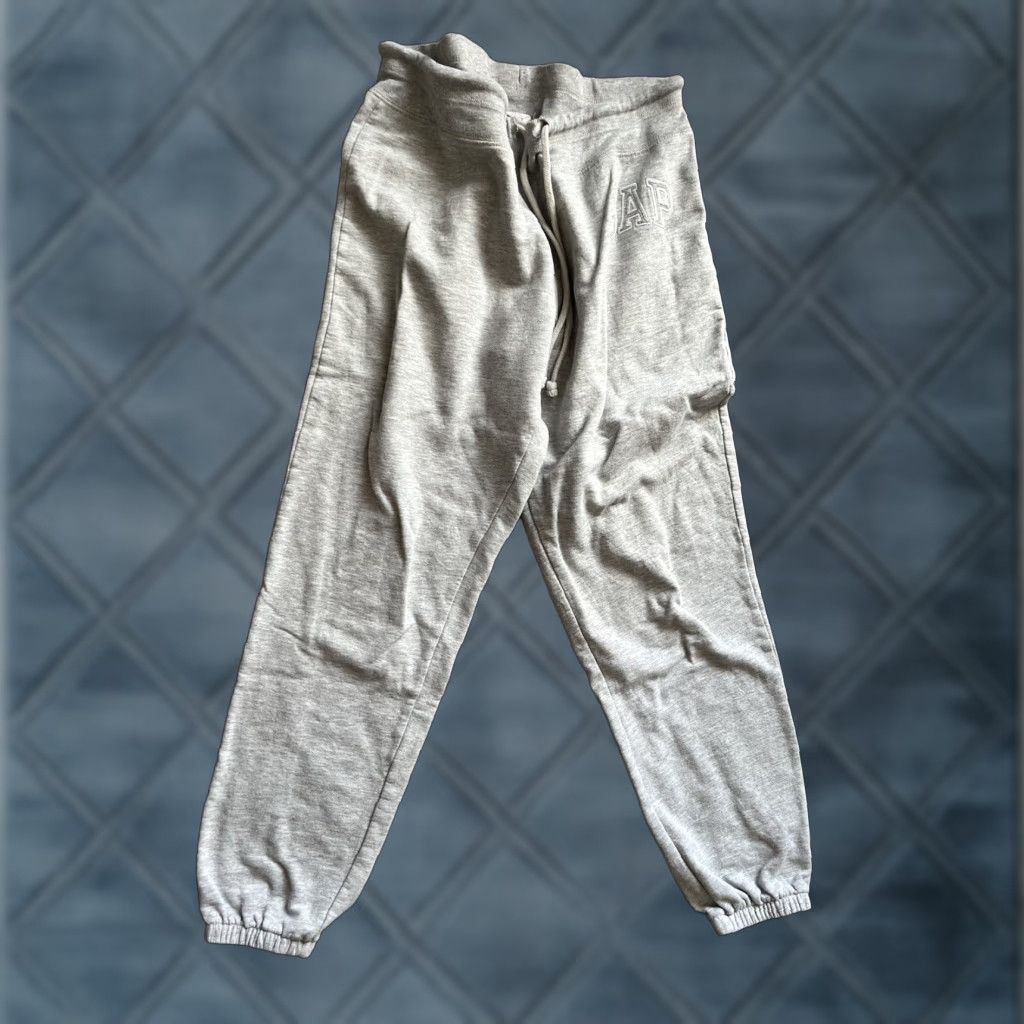 Gap VINTAGE Gap Womens Solid S Sweatpants Gray W/ Logo Cream Solid Size Small Size 28" / US 6 / IT 42 - 1 Thumbnail